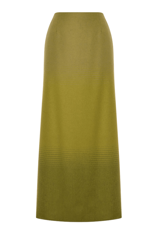 Long Skirt in Shaded Flannel - ALBOUSHIYA - district 5 - dubai - riyadh - abaya - dresses - designers - evening wear - luxury - elegance - craftsmanship - gowns - cocktail dresses - collections - georges