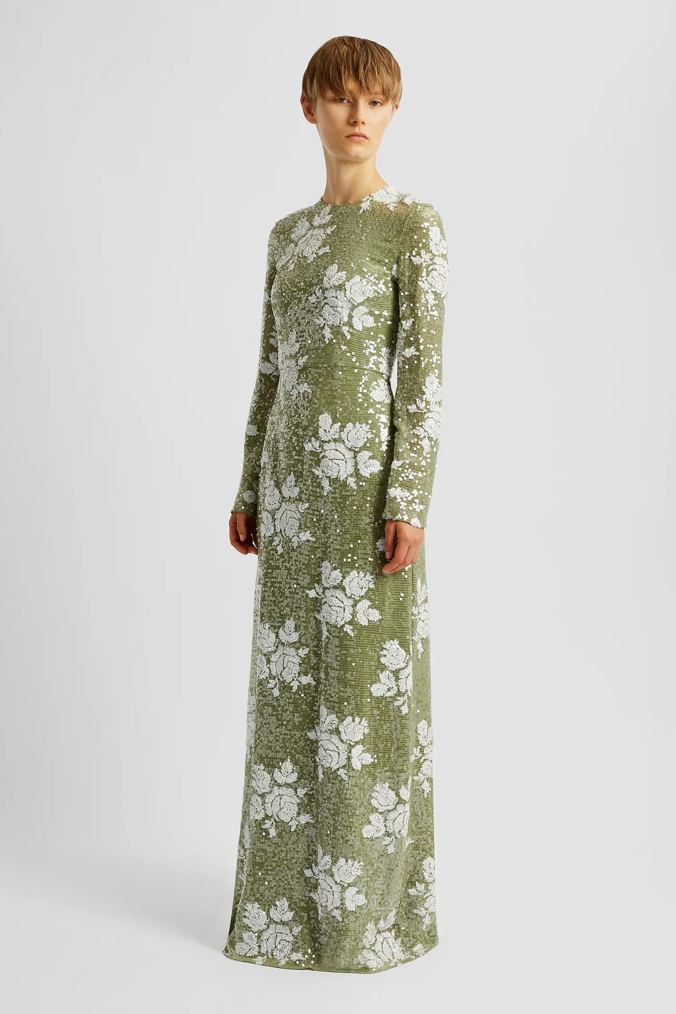Long Sleeve A-line Evening Gown