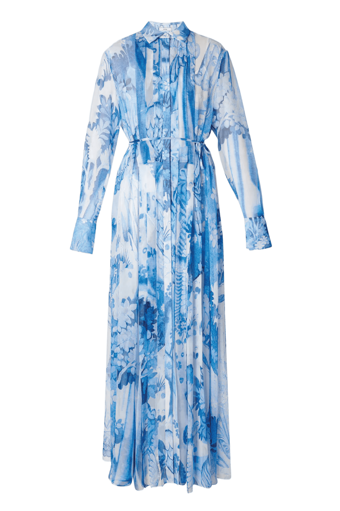 Long Sleeve Pleated Detail Gown - ALBOUSHIYA - district 5 - dubai - riyadh - abaya - dresses - designers - evening wear - luxury - elegance - craftsmanship - gowns - cocktail dresses - collections - georges
