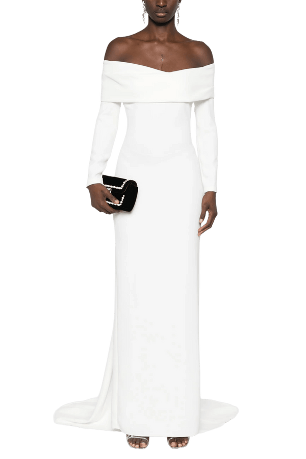 Lyla Off - shoulder Gown - ALBOUSHIYA - district 5 - dubai - riyadh - abaya - dresses - designers - evening wear - luxury - elegance - craftsmanship - gowns - cocktail dresses - collections - georges