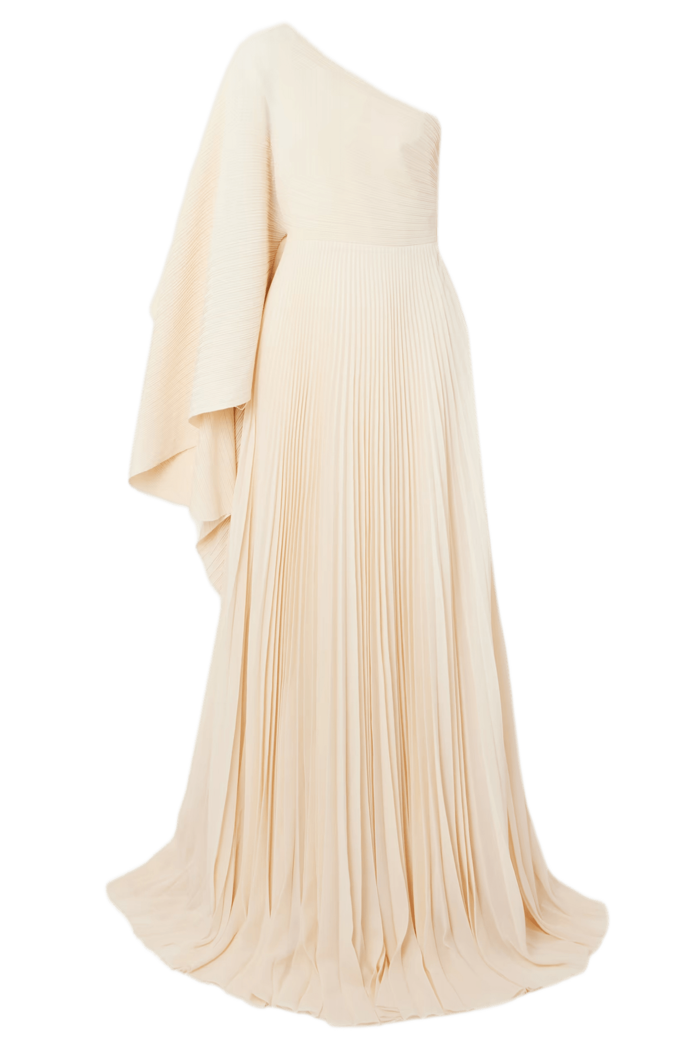 Maci One Shoulder Pleated Chiffon Gown - ALBOUSHIYA - district 5 - dubai - riyadh - abaya - dresses - designers - evening wear - luxury - elegance - craftsmanship - gowns - cocktail dresses - collections - georges