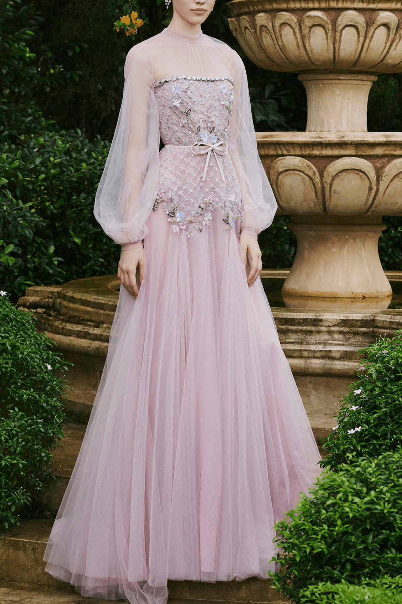 Magnolia Mist - ALBOUSHIYA - district 5 - dubai - riyadh - abaya - dresses - designers - evening wear - luxury - elegance - craftsmanship - gowns - cocktail dresses - collections - georges