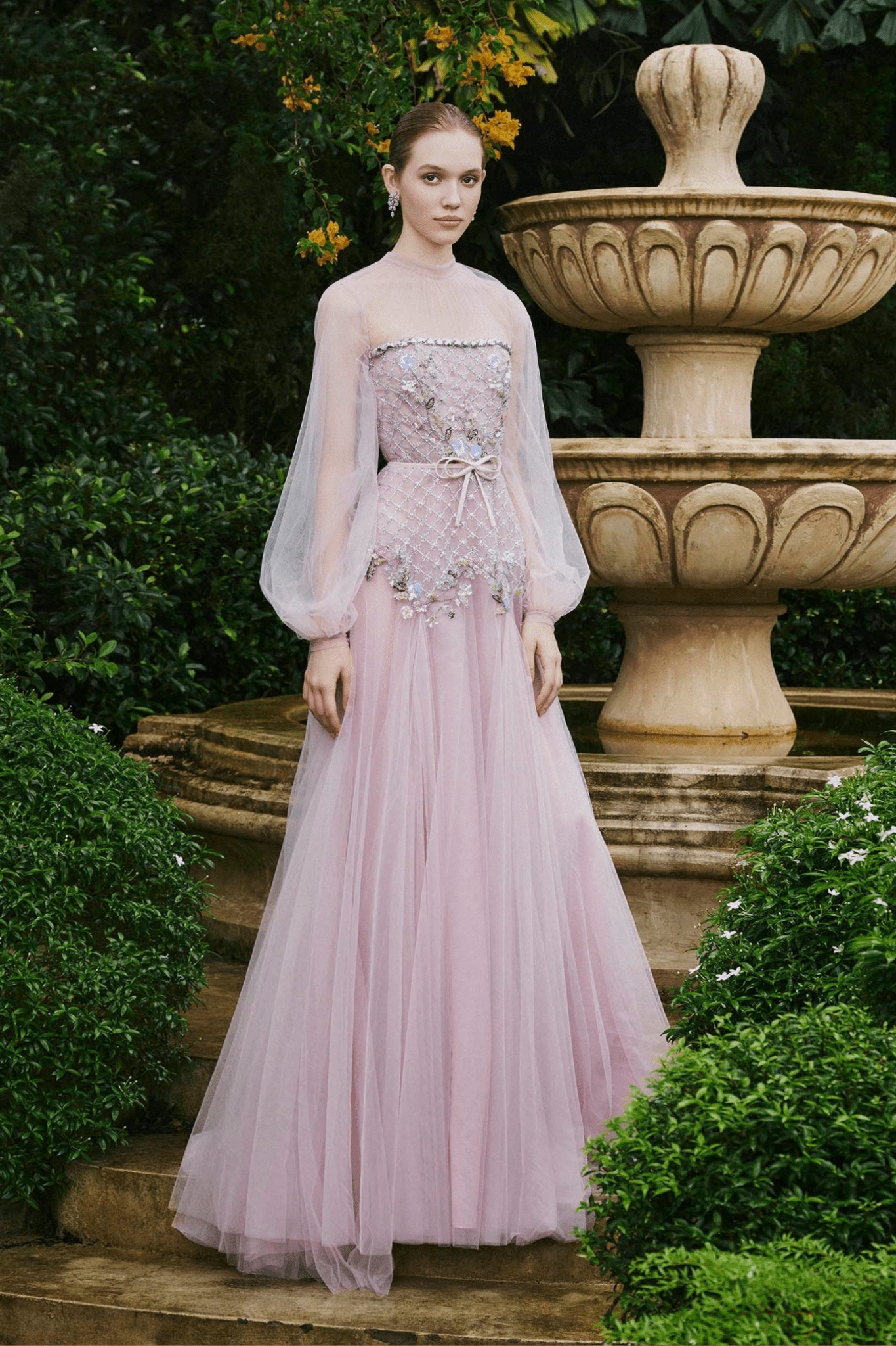 Magnolia Mist - ALBOUSHIYA - district 5 - dubai - riyadh - abaya - dresses - designers - evening wear - luxury - elegance - craftsmanship - gowns - cocktail dresses - collections - georges