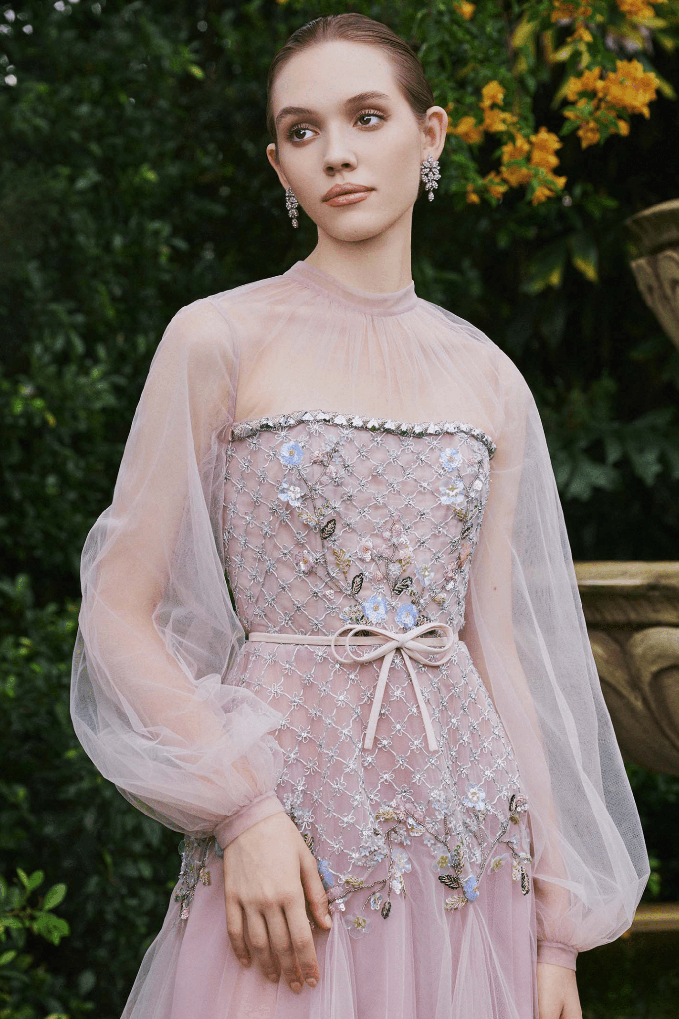 Magnolia Mist - ALBOUSHIYA - district 5 - dubai - riyadh - abaya - dresses - designers - evening wear - luxury - elegance - craftsmanship - gowns - cocktail dresses - collections - georges