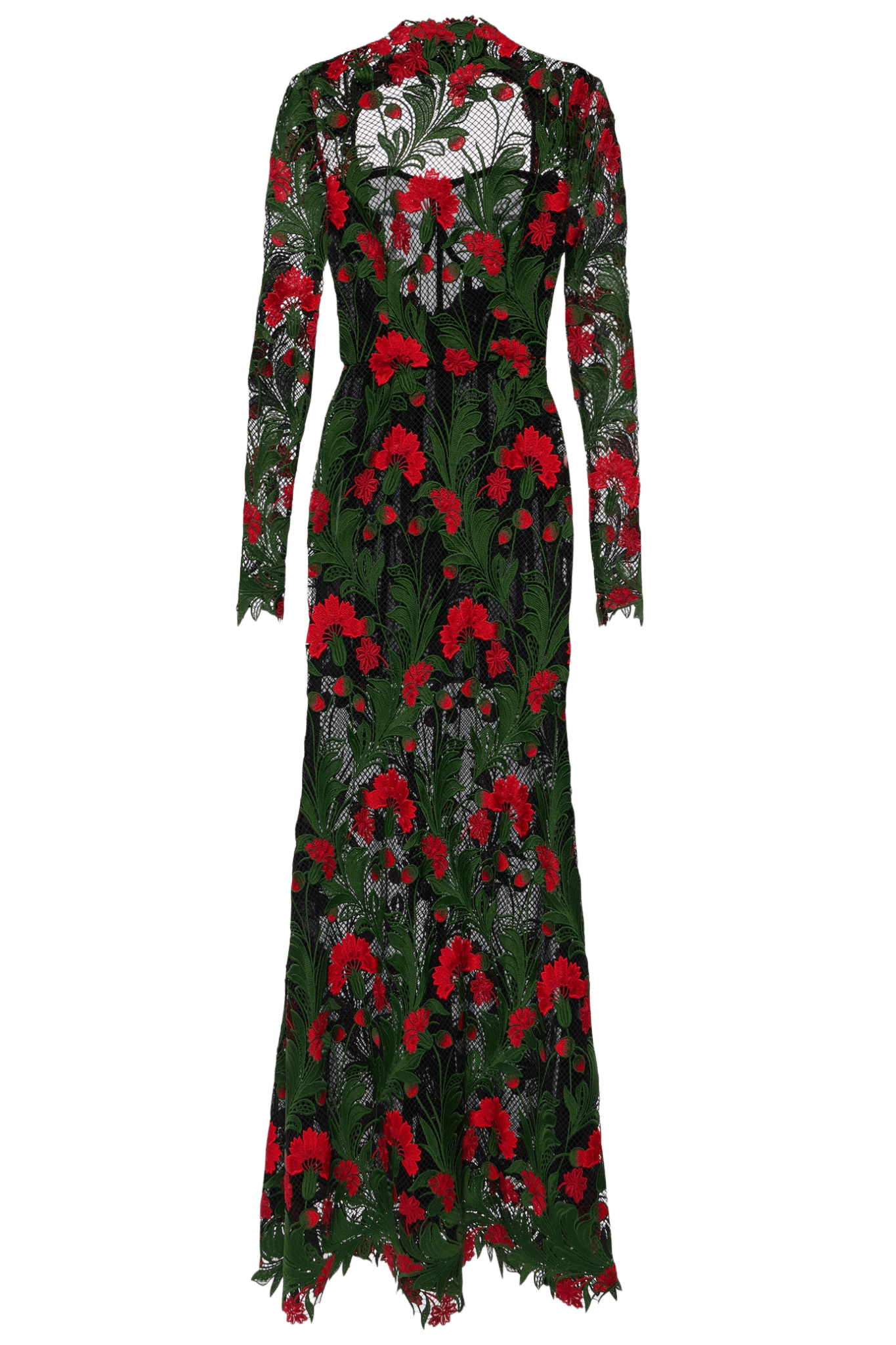 Oscar de la Renta - Marbled Carnation Guipure Gown | AL BOUSHIYA   ALBOUSHIYA