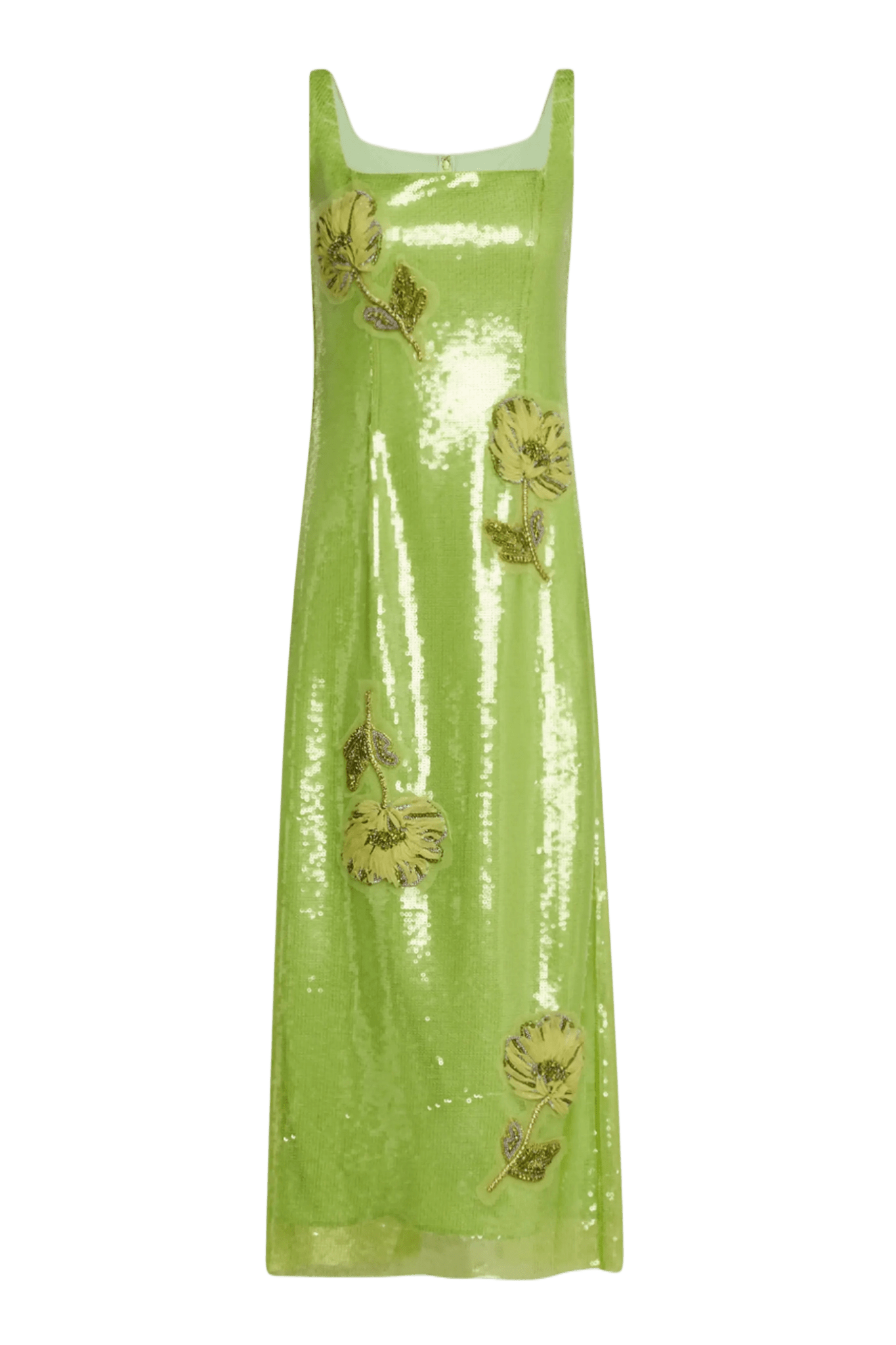 Marylin Crystal Flower Sequined Midi Dress - ALBOUSHIYA - district 5 - dubai - riyadh - abaya - dresses - designers - evening wear - luxury - elegance - craftsmanship - gowns - cocktail dresses - collections - georges