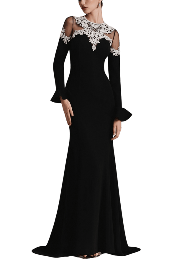 Midnight Elegance Gown - ALBOUSHIYA - district 5 - dubai - riyadh - abaya - dresses - designers - evening wear - luxury - elegance - craftsmanship - gowns - cocktail dresses - collections - georges