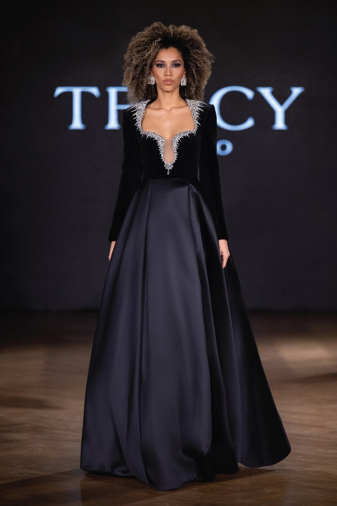 Midnight Radiance Gown - ALBOUSHIYA - district 5 - dubai - riyadh - abaya - dresses - designers - evening wear - luxury - elegance - craftsmanship - gowns - cocktail dresses - collections - georges