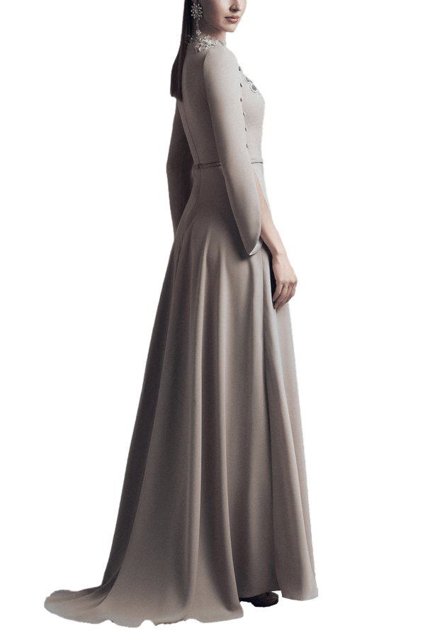 Moonlight Grace Gown - ALBOUSHIYA - district 5 - dubai - riyadh - abaya - dresses - designers - evening wear - luxury - elegance - craftsmanship - gowns - cocktail dresses - collections - georges