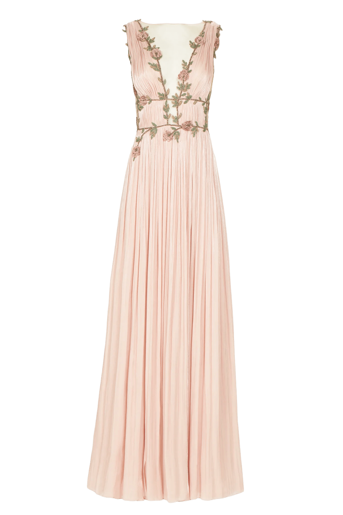 Nalina Pink Lurex Georgette Draped Gown - ALBOUSHIYA - district 5 - dubai - riyadh - abaya - dresses - designers - evening wear - luxury - elegance - craftsmanship - gowns - cocktail dresses - collections - georges