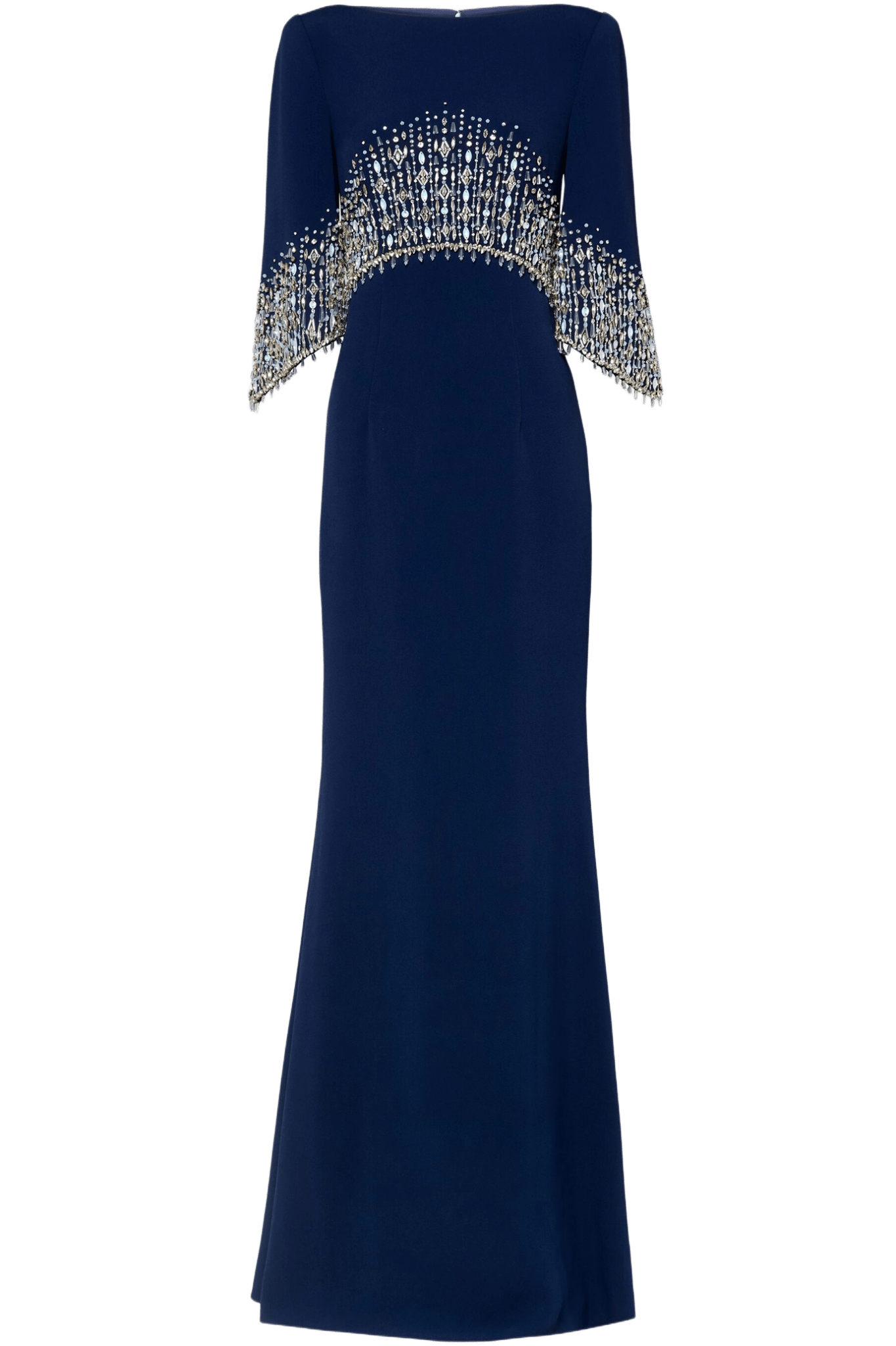 Navy Electra Dress - ALBOUSHIYA - district 5 - dubai - riyadh - abaya - dresses - designers - evening wear - luxury - elegance - craftsmanship - gowns - cocktail dresses - collections - georges