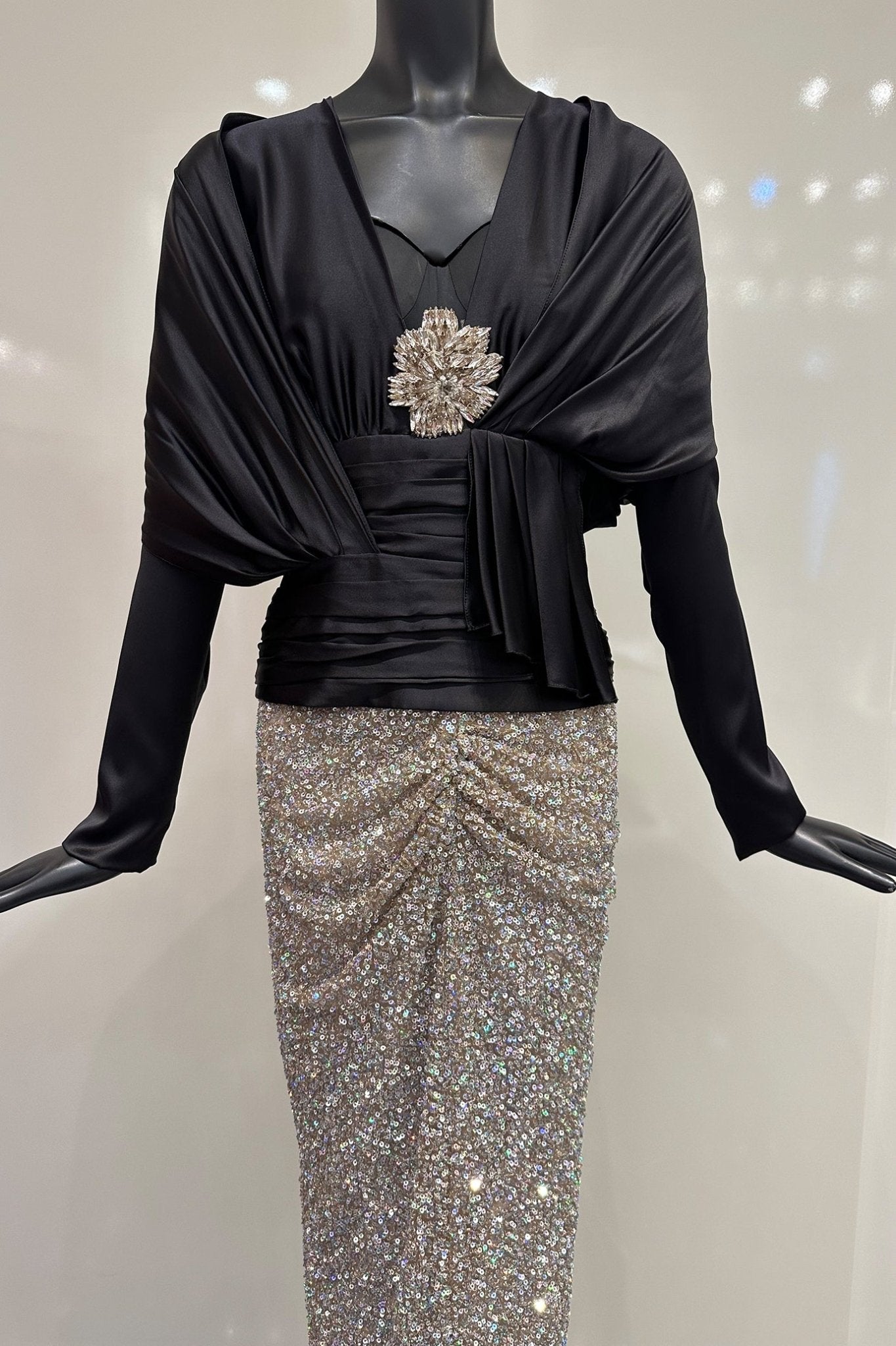 Nell Satin Blouse - ALBOUSHIYA - district 5 - dubai - riyadh - abaya - dresses - designers - evening wear - luxury - elegance - craftsmanship - gowns - cocktail dresses - collections - georges