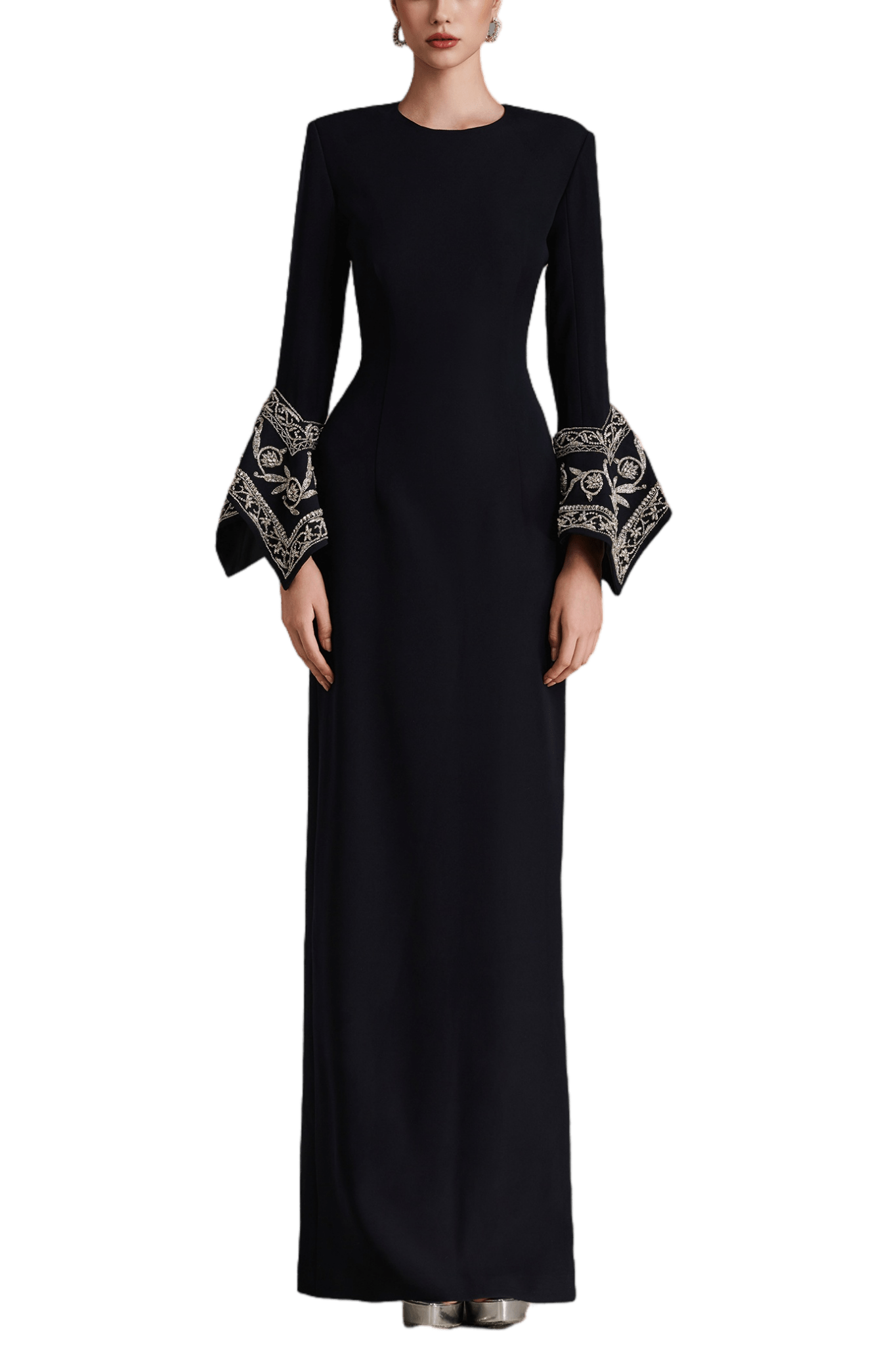 Nocturne Grace Gown - ALBOUSHIYA - district 5 - dubai - riyadh - abaya - dresses - designers - evening wear - luxury - elegance - craftsmanship - gowns - cocktail dresses - collections - georges