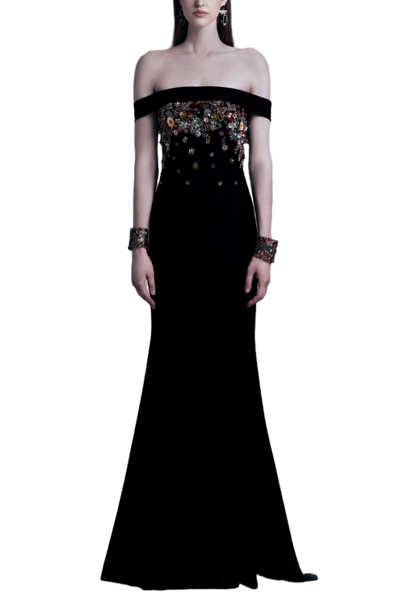 Nocturne in Bloom Gown - ALBOUSHIYA - district 5 - dubai - riyadh - abaya - dresses - designers - evening wear - luxury - elegance - craftsmanship - gowns - cocktail dresses - collections - georges
