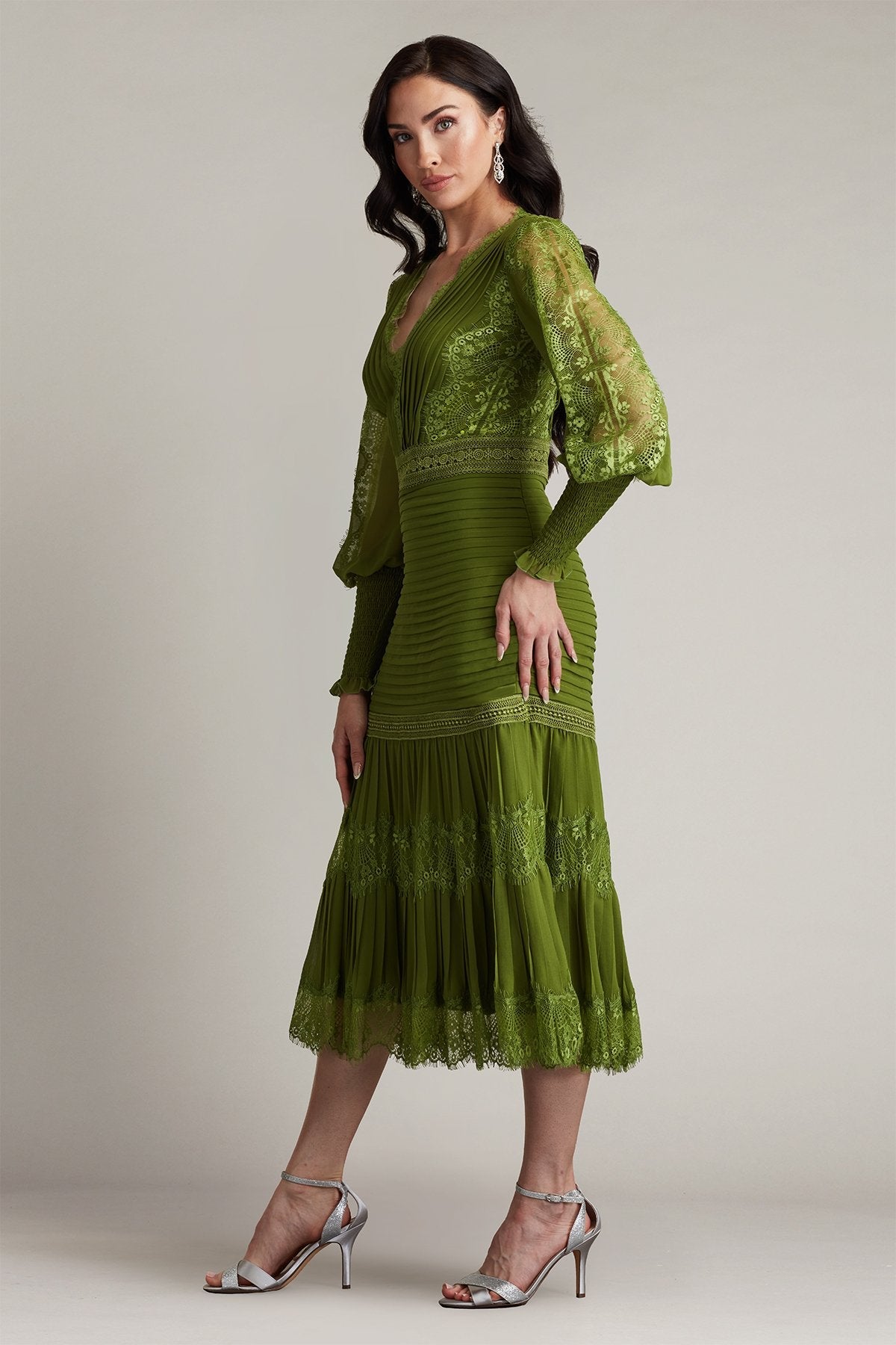 Nyssa Bishop Sleeve Dress - ALBOUSHIYA - district 5 - dubai - riyadh - abaya - dresses - designers - evening wear - luxury - elegance - craftsmanship - gowns - cocktail dresses - collections - georges