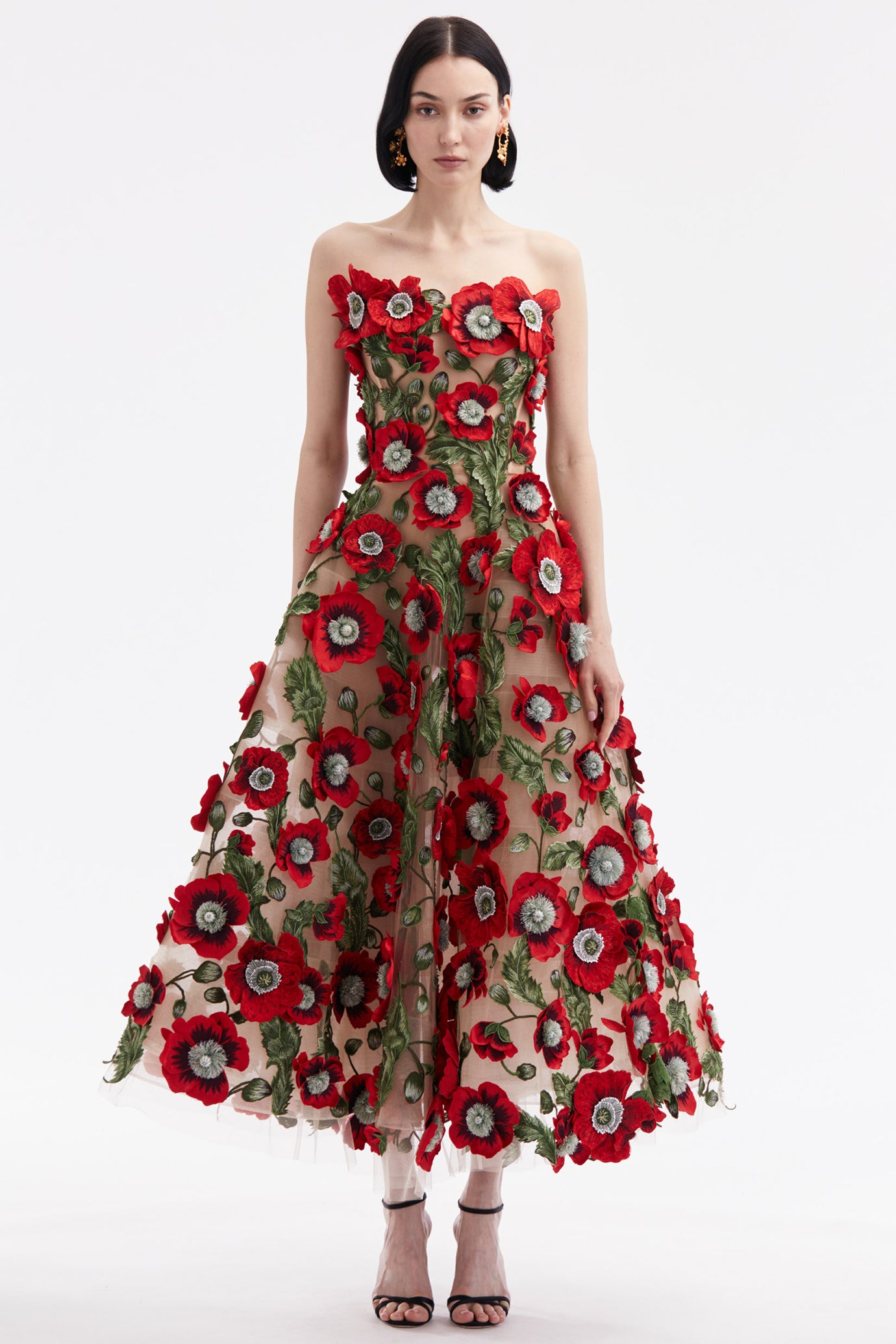 Poppy Embroidered Midi Dress