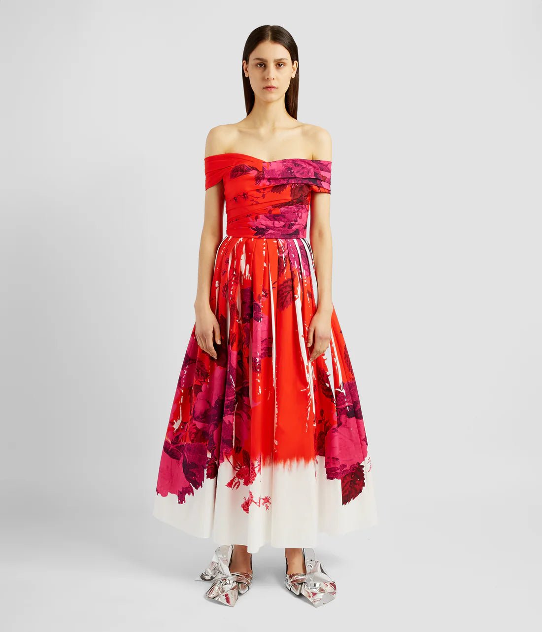 Off Shoulder Full Skirt Cocktail Dress - ALBOUSHIYA - district 5 - dubai - riyadh - abaya - dresses - designers - evening wear - luxury - elegance - craftsmanship - gowns - cocktail dresses - collections - georges
