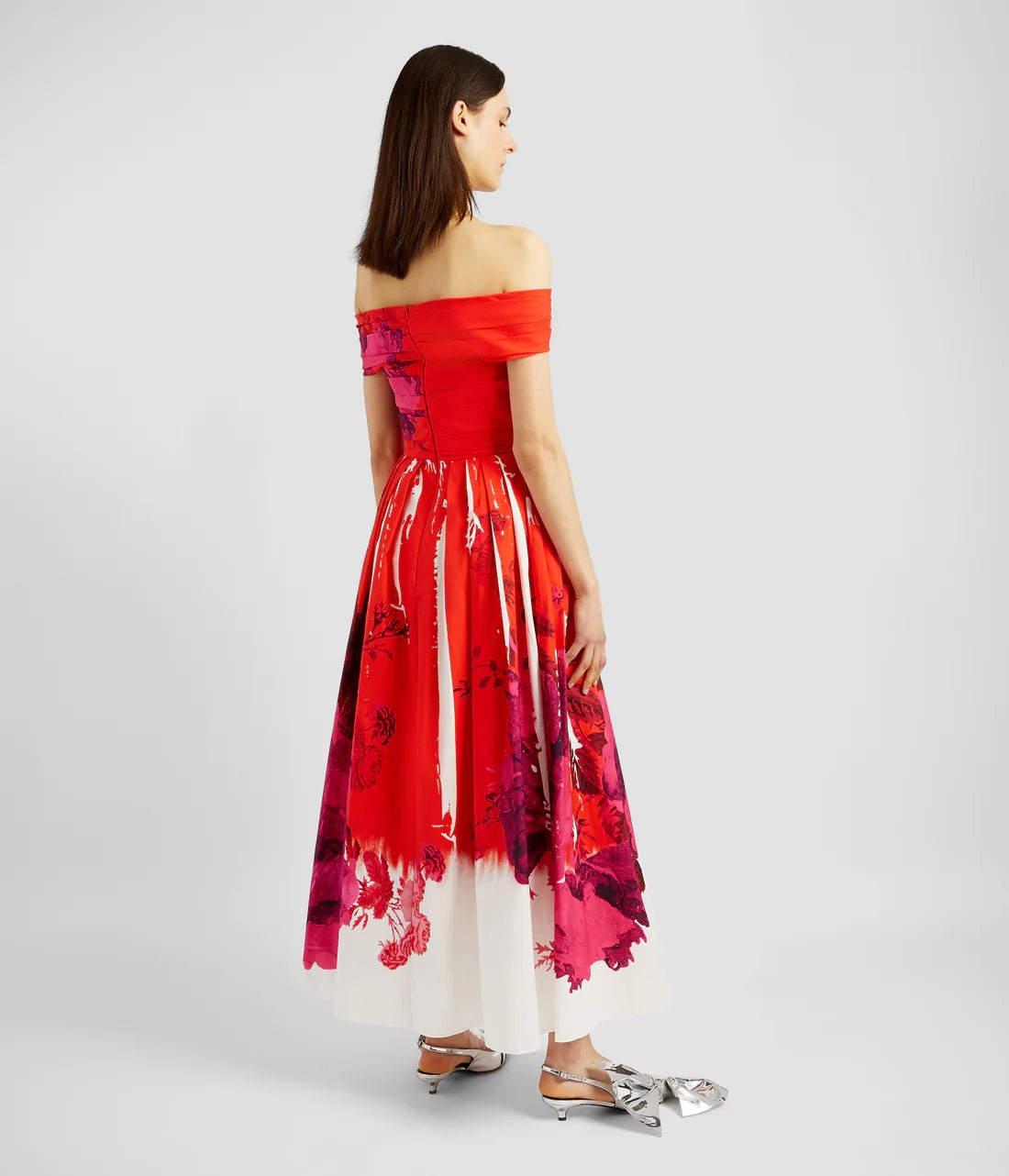 Off Shoulder Full Skirt Cocktail Dress - ALBOUSHIYA - district 5 - dubai - riyadh - abaya - dresses - designers - evening wear - luxury - elegance - craftsmanship - gowns - cocktail dresses - collections - georges