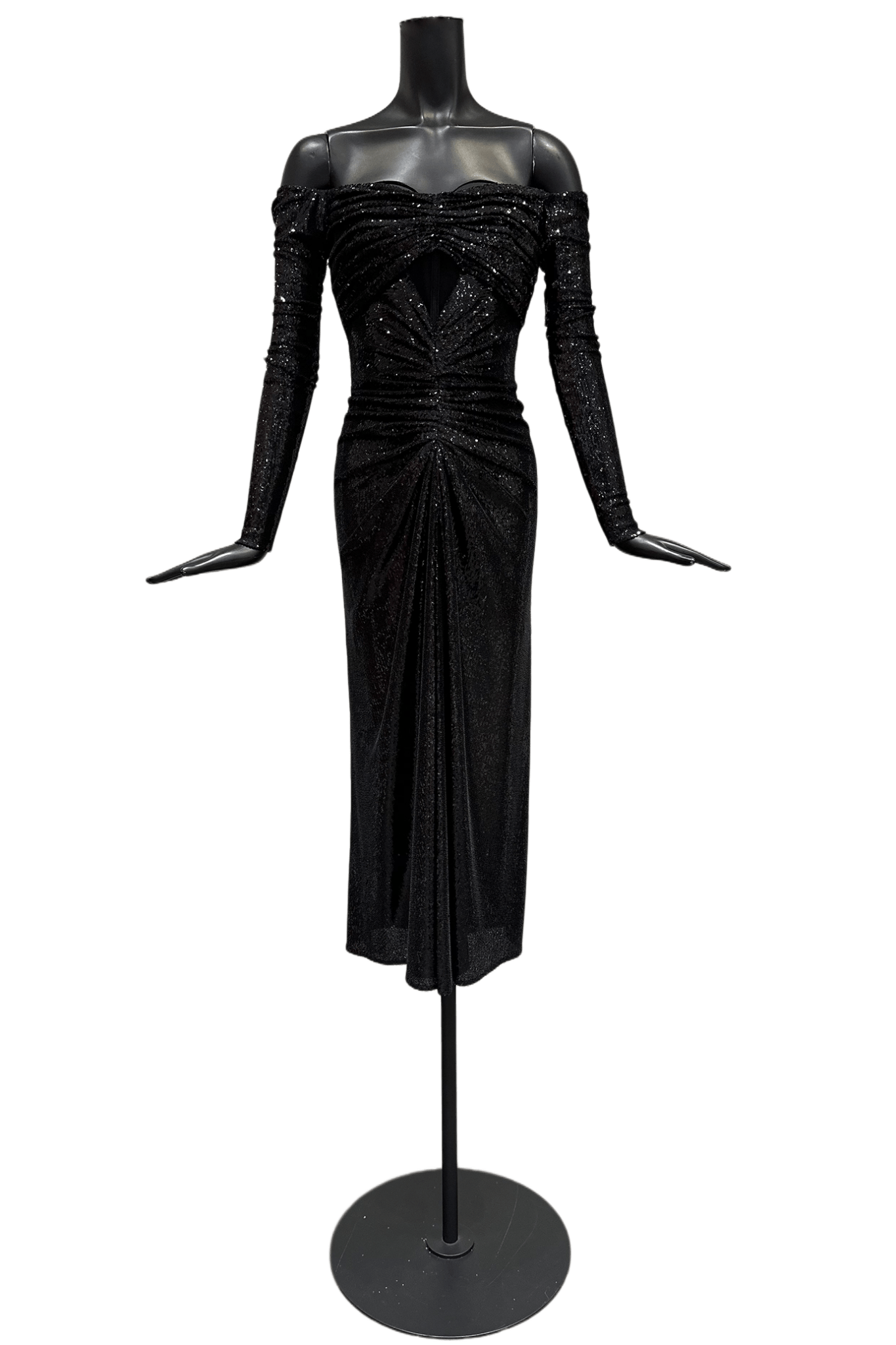 Off Shoulder Sequin Dress - ALBOUSHIYA - district 5 - dubai - riyadh - abaya - dresses - designers - evening wear - luxury - elegance - craftsmanship - gowns - cocktail dresses - collections - georges