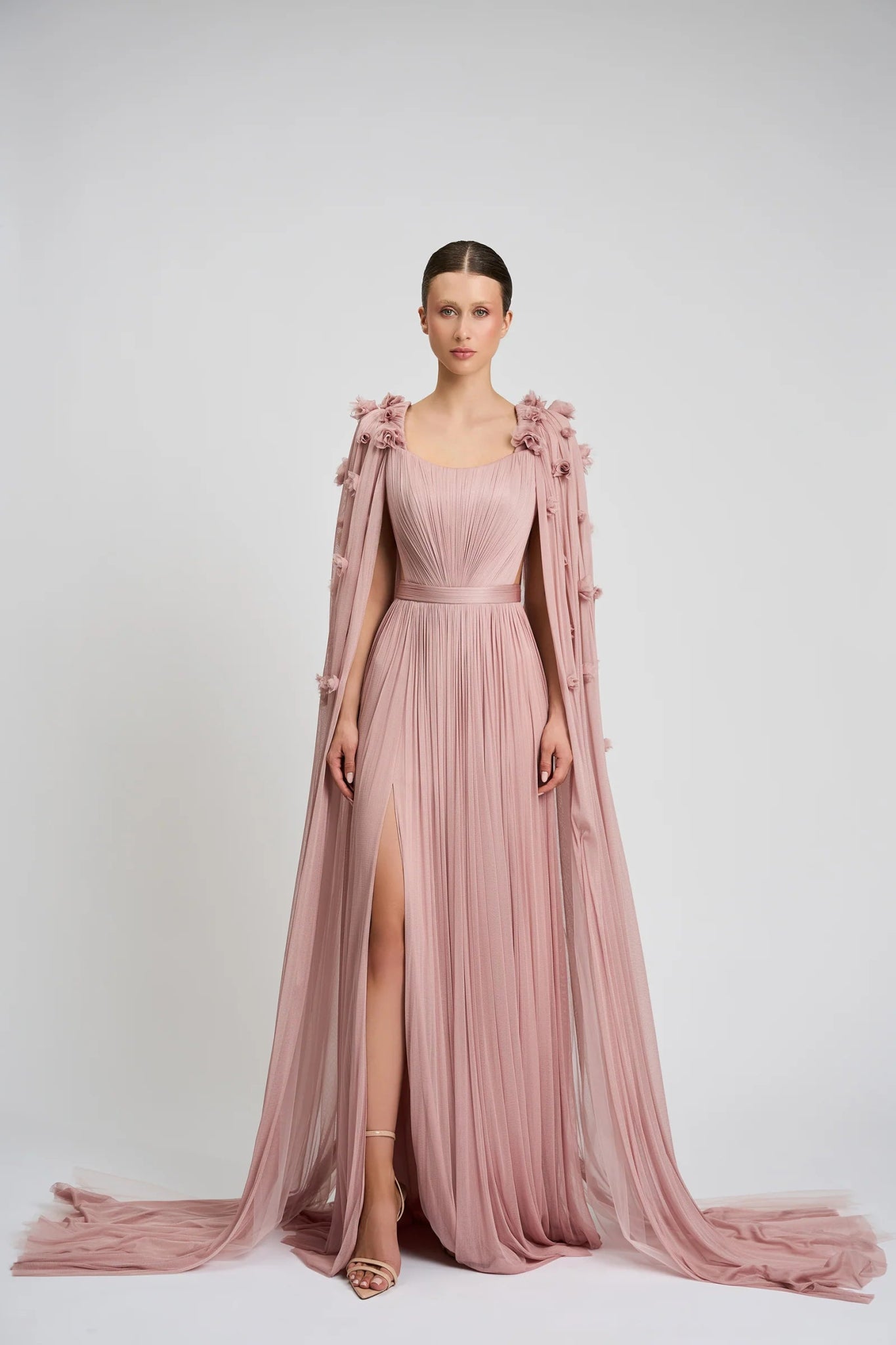 Pasion Rosa Gown - ALBOUSHIYA - district 5 - dubai - riyadh - abaya - dresses - designers - evening wear - luxury - elegance - craftsmanship - gowns - cocktail dresses - collections - georges