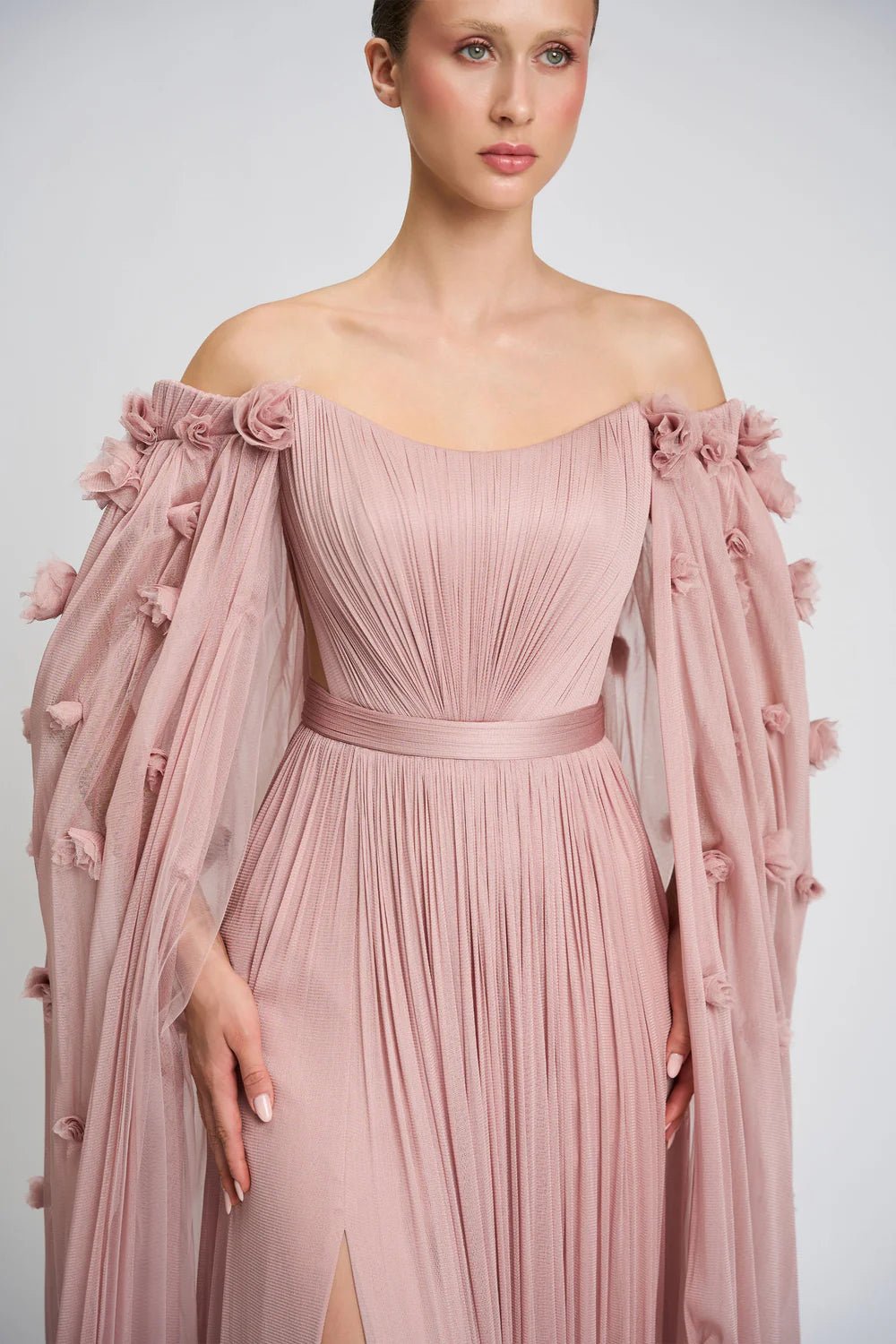 Pasion Rosa Gown - ALBOUSHIYA - district 5 - dubai - riyadh - abaya - dresses - designers - evening wear - luxury - elegance - craftsmanship - gowns - cocktail dresses - collections - georges