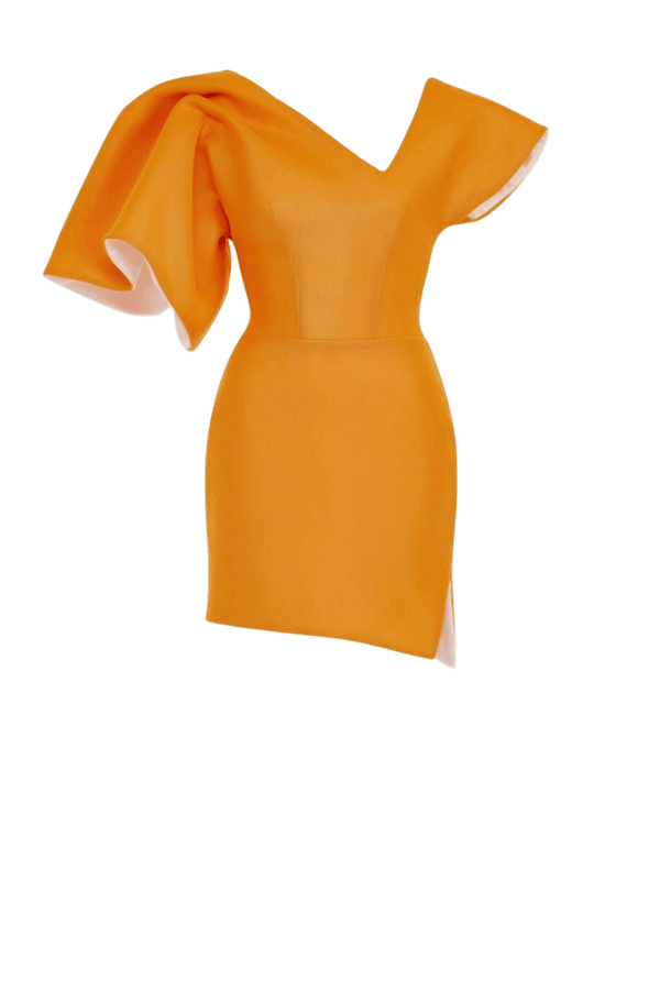 Peacock Cocktail Dress - ALBOUSHIYA - district 5 - dubai - riyadh - abaya - dresses - designers - evening wear - luxury - elegance - craftsmanship - gowns - cocktail dresses - collections - georges