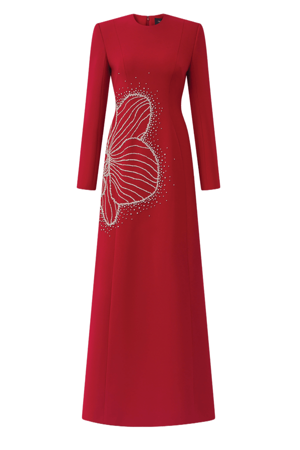 Petal Radiance Gown - ALBOUSHIYA - district 5 - dubai - riyadh - abaya - dresses - designers - evening wear - luxury - elegance - craftsmanship - gowns - cocktail dresses - collections - georges