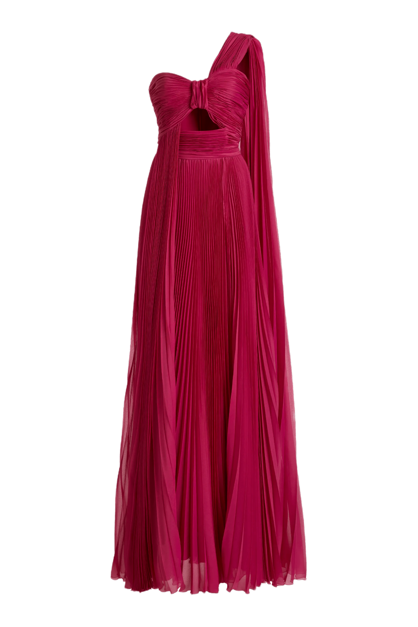 Pleated Chiffon One Shoulder Gown - ALBOUSHIYA - district 5 - dubai - riyadh - abaya - dresses - designers - evening wear - luxury - elegance - craftsmanship - gowns - cocktail dresses - collections - georges