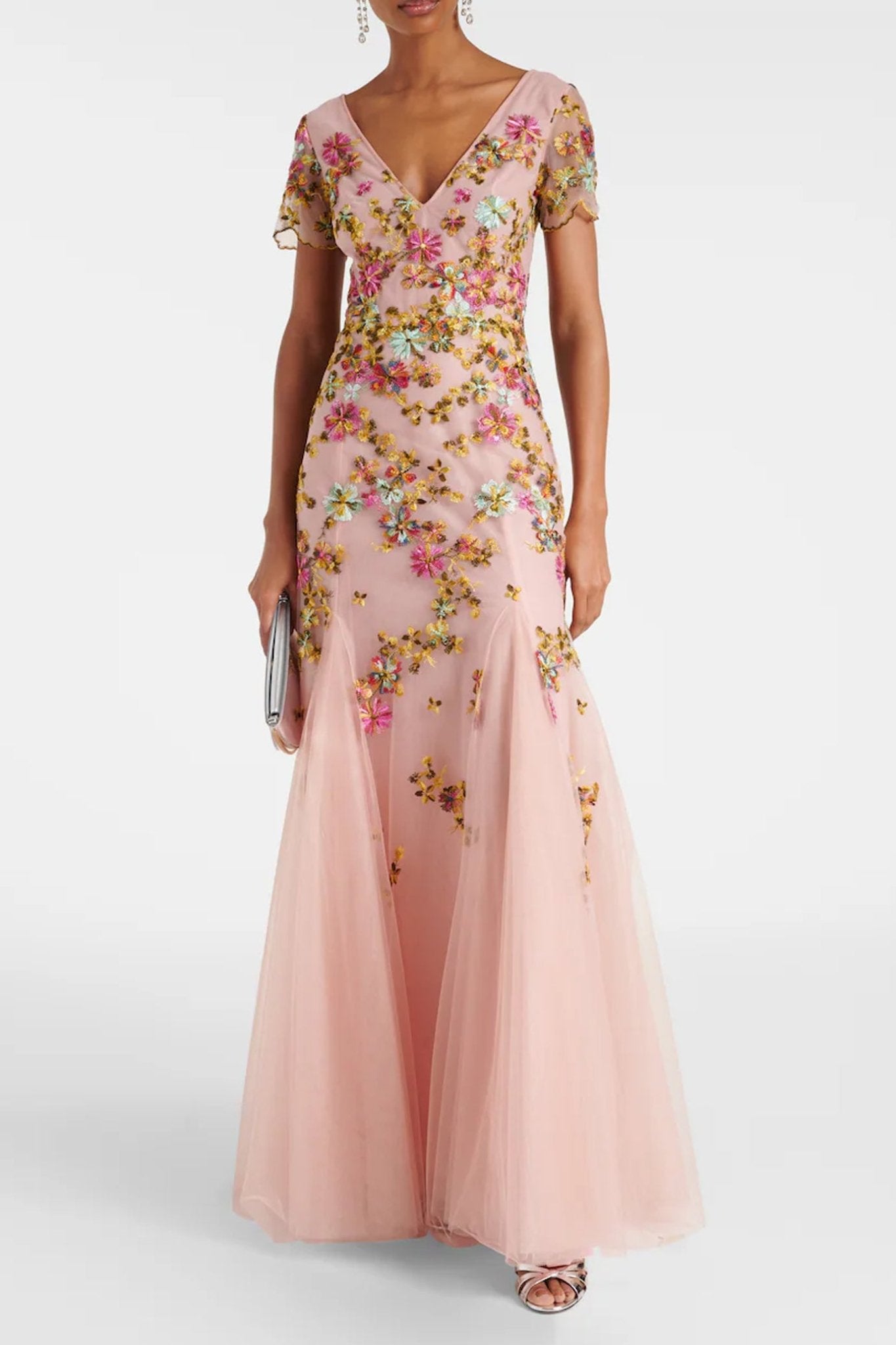 Polina Embroidered Tulle Gown - ALBOUSHIYA - district 5 - dubai - riyadh - abaya - dresses - designers - evening wear - luxury - elegance - craftsmanship - gowns - cocktail dresses - collections - georges