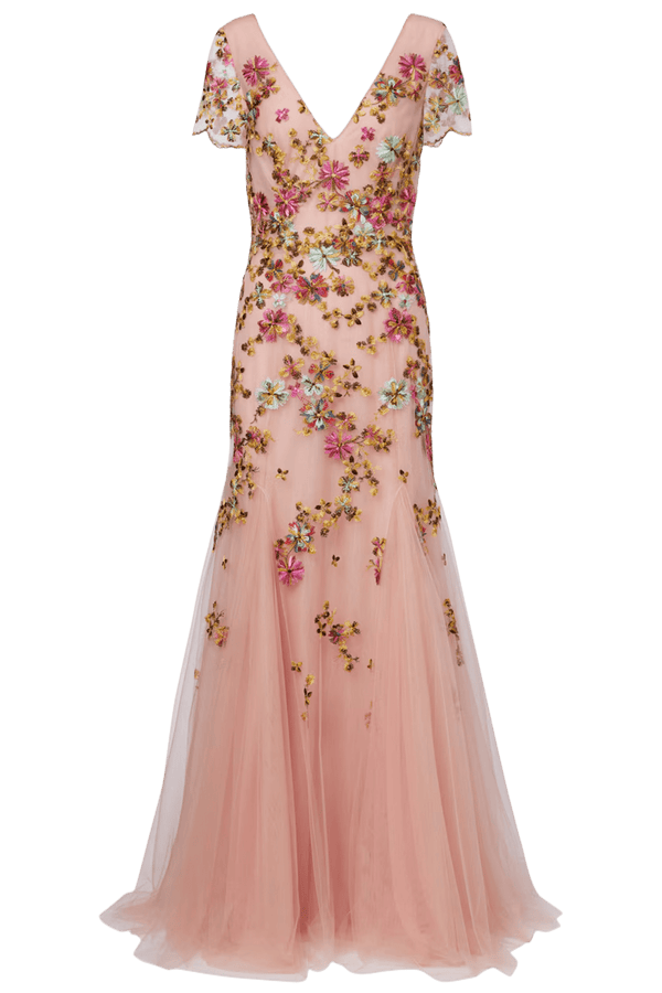 Polina Embroidered Tulle Gown - ALBOUSHIYA - district 5 - dubai - riyadh - abaya - dresses - designers - evening wear - luxury - elegance - craftsmanship - gowns - cocktail dresses - collections - georges