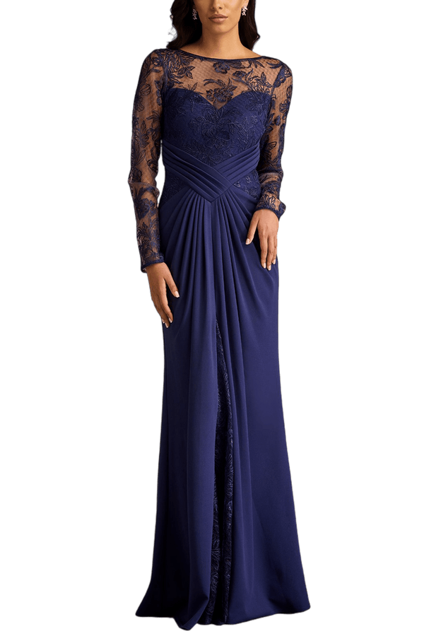 Ravina Embroidered Illusion Gown - ALBOUSHIYA - district 5 - dubai - riyadh - abaya - dresses - designers - evening wear - luxury - elegance - craftsmanship - gowns - cocktail dresses - collections - georges
