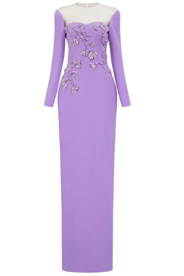 Renee Crepe Dress - ALBOUSHIYA - district 5 - dubai - riyadh - abaya - dresses - designers - evening wear - luxury - elegance - craftsmanship - gowns - cocktail dresses - collections - georges