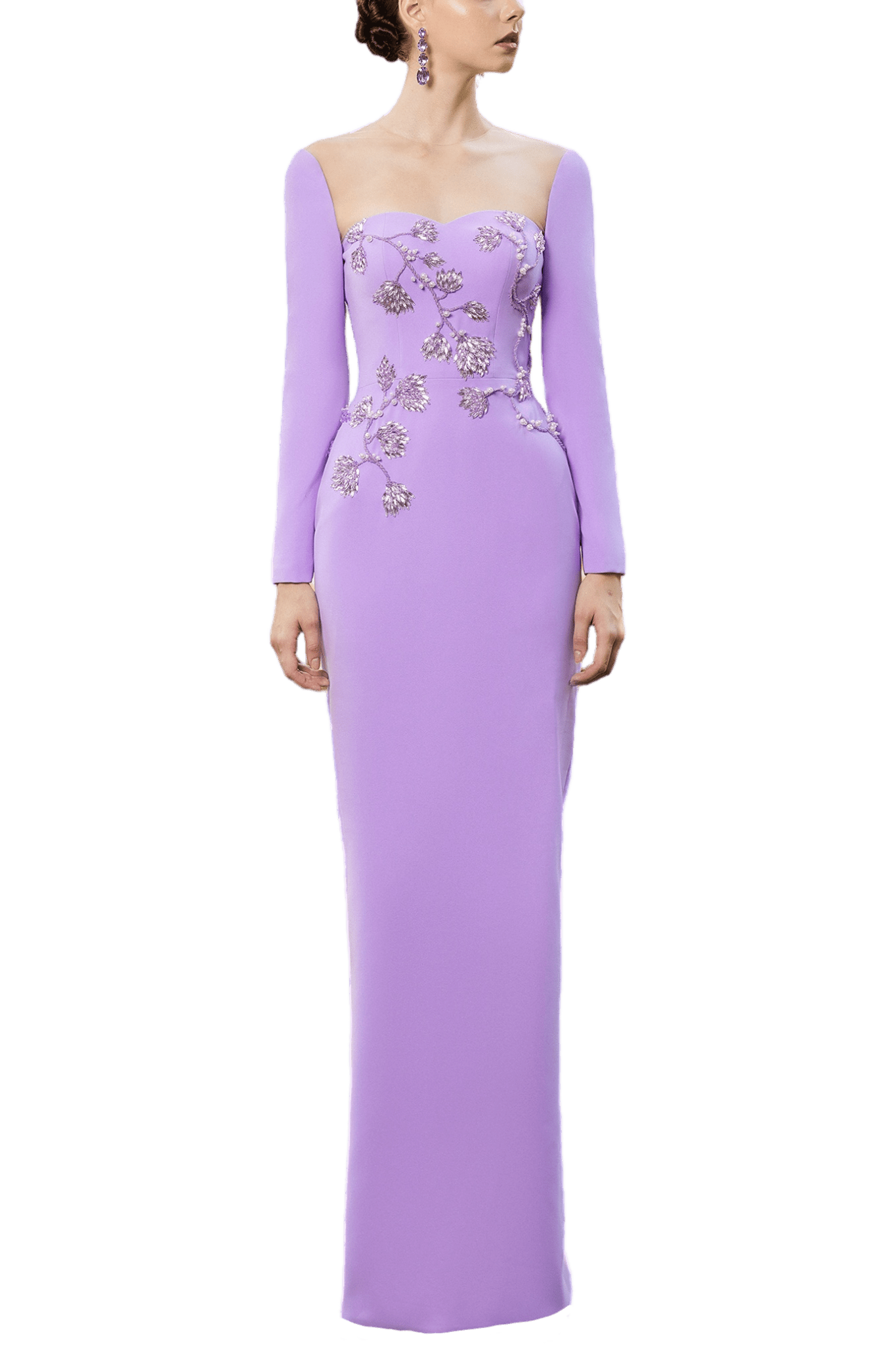Renee Crepe Dress - ALBOUSHIYA - district 5 - dubai - riyadh - abaya - dresses - designers - evening wear - luxury - elegance - craftsmanship - gowns - cocktail dresses - collections - georges