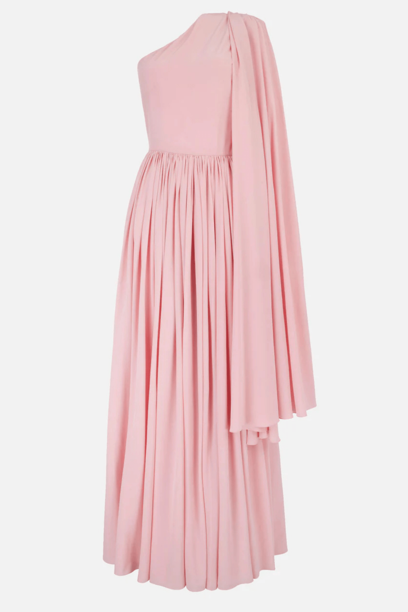 Rocco Dress In Soft Pink Silk Crepe De Chine - ALBOUSHIYA - district 5 - dubai - riyadh - abaya - dresses - designers - evening wear - luxury - elegance - craftsmanship - gowns - cocktail dresses - collections - georges