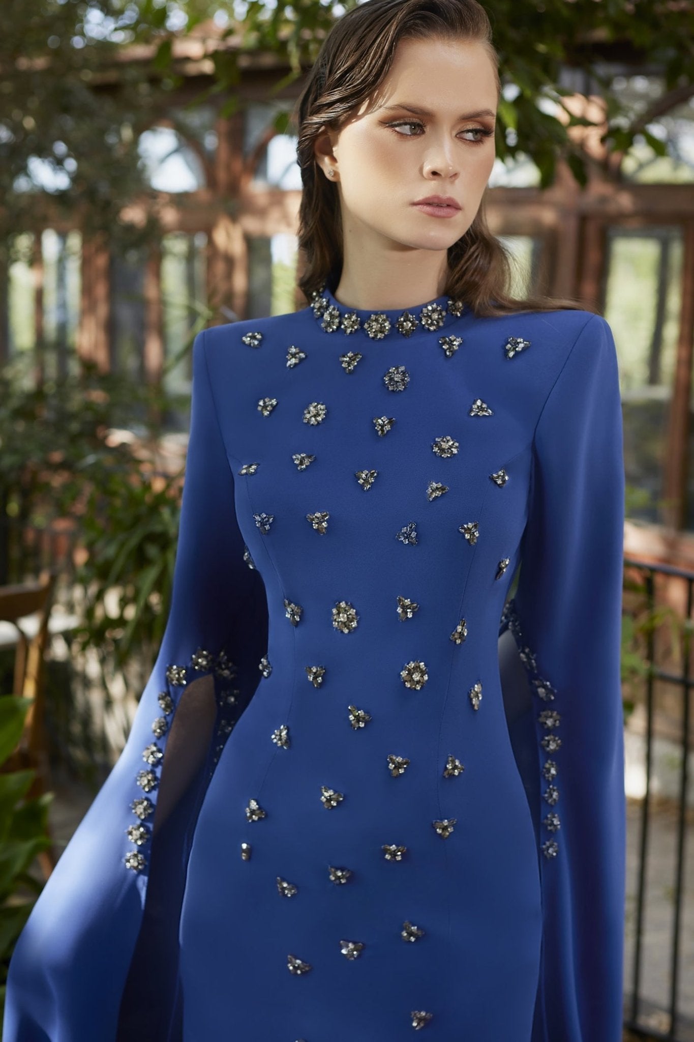 Royal Blue Gown - ALBOUSHIYA - district 5 - dubai - riyadh - abaya - dresses - designers - evening wear - luxury - elegance - craftsmanship - gowns - cocktail dresses - collections - georges
