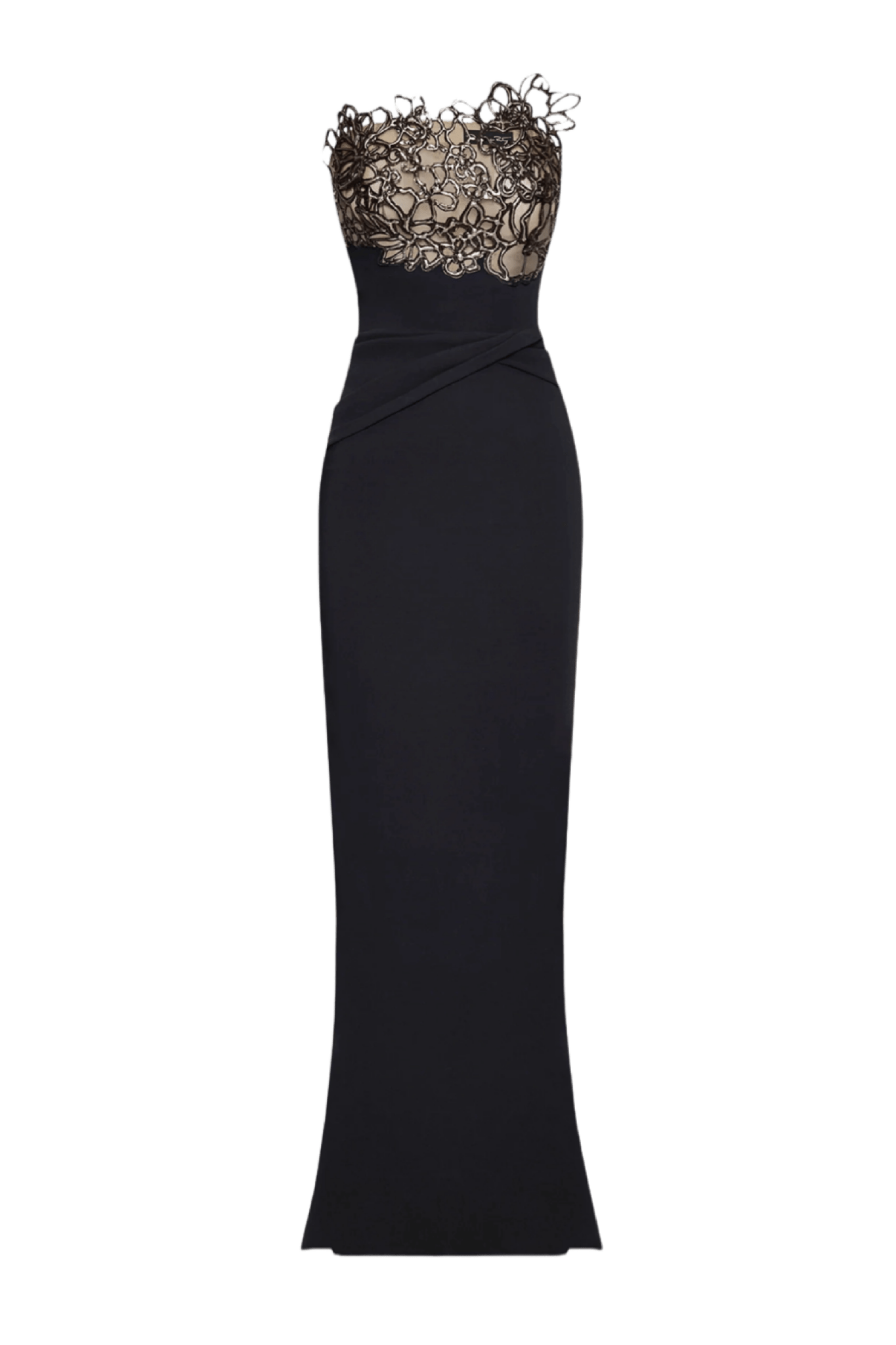 Rubber Lace Cady Gown - ALBOUSHIYA - district 5 - dubai - riyadh - abaya - dresses - designers - evening wear - luxury - elegance - craftsmanship - gowns - cocktail dresses - collections - georges