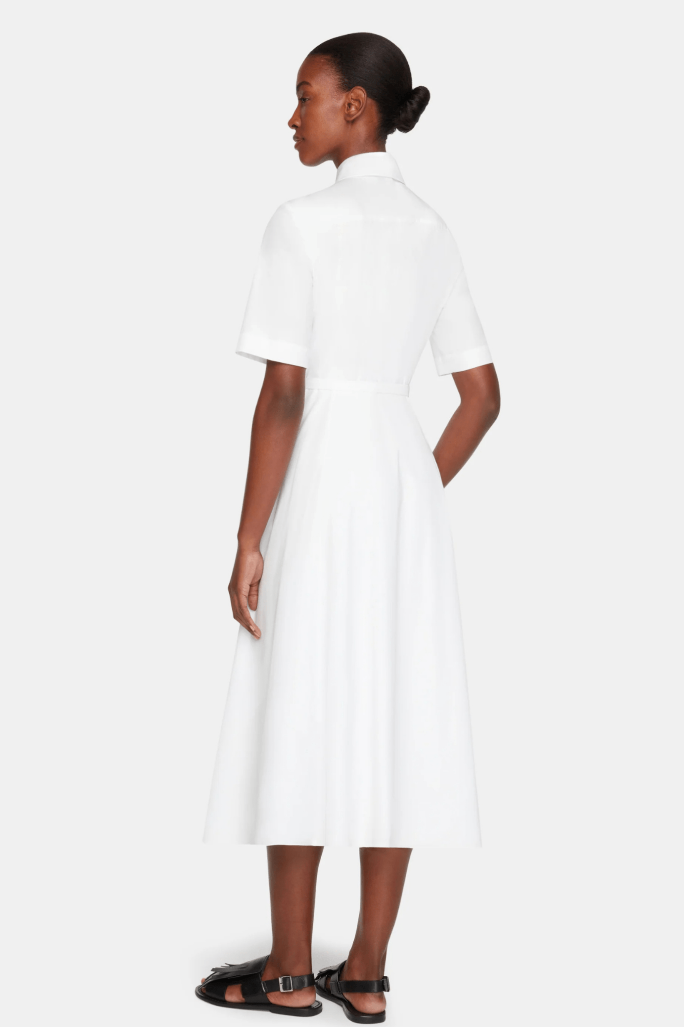 Rubie Dress in White Cotton - ALBOUSHIYA - district 5 - dubai - riyadh - abaya - dresses - designers - evening wear - luxury - elegance - craftsmanship - gowns - cocktail dresses - collections - georges