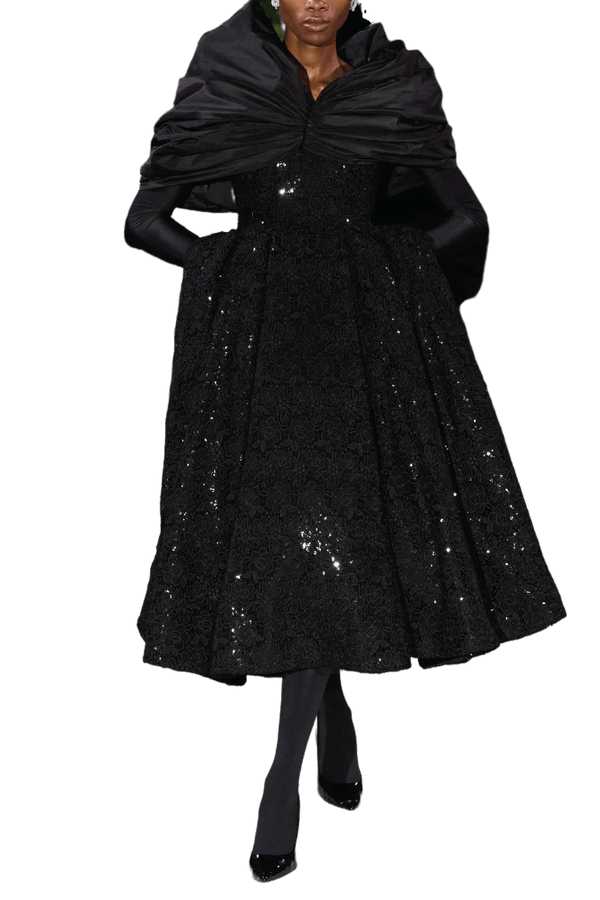 Runway Black Gown - ALBOUSHIYA - district 5 - dubai - riyadh - abaya - dresses - designers - evening wear - luxury - elegance - craftsmanship - gowns - cocktail dresses - collections - georges