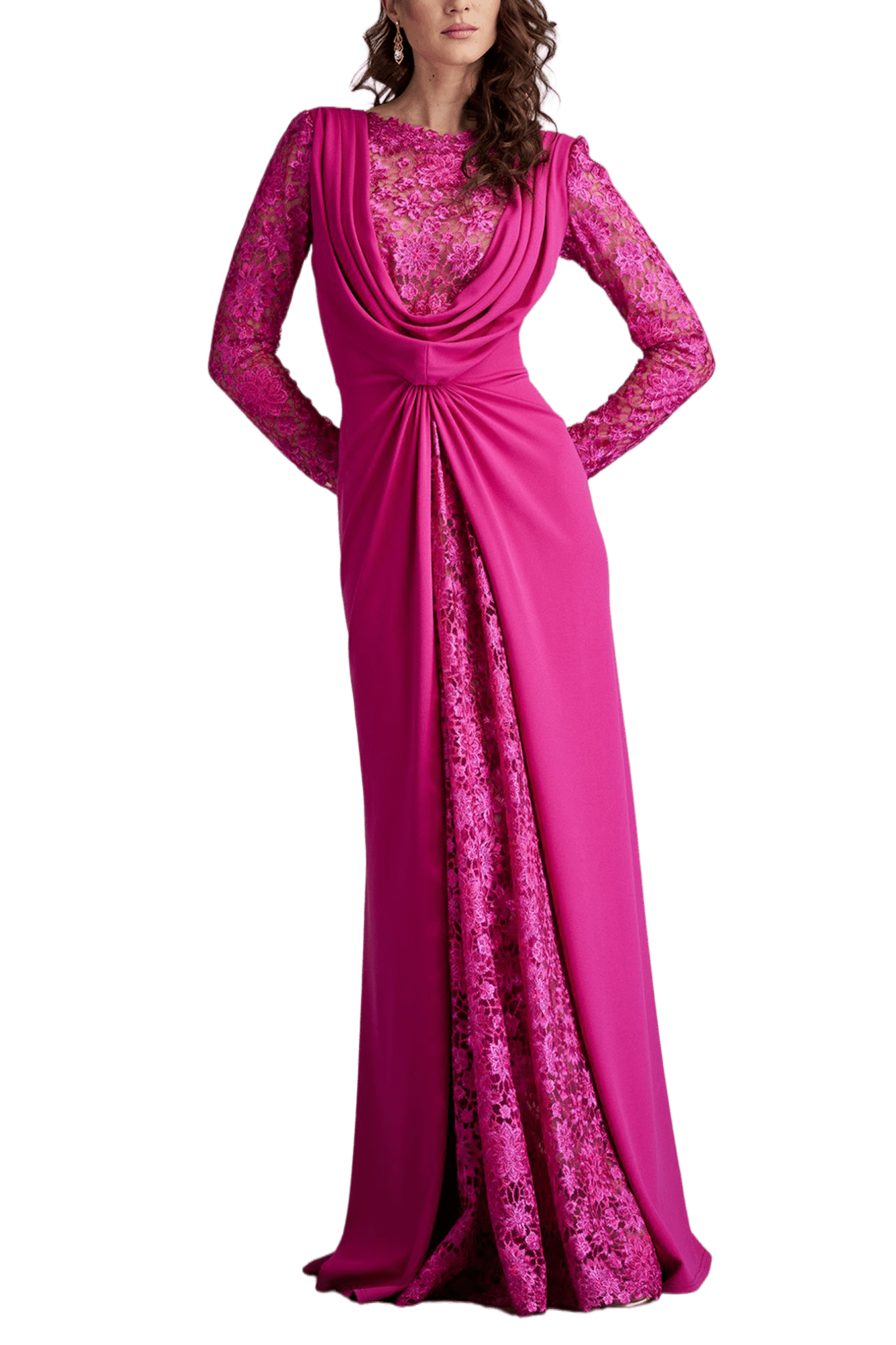Sedona Crepe Overlay Embroidered Gown - ALBOUSHIYA - district 5 - dubai - riyadh - abaya - dresses - designers - evening wear - luxury - elegance - craftsmanship - gowns - cocktail dresses - collections - georges