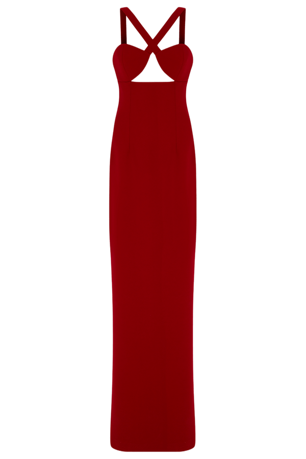 Semiramis Cutout Maxi Dress - ALBOUSHIYA - district 5 - dubai - riyadh - abaya - dresses - designers - evening wear - luxury - elegance - craftsmanship - gowns - cocktail dresses - collections - georges