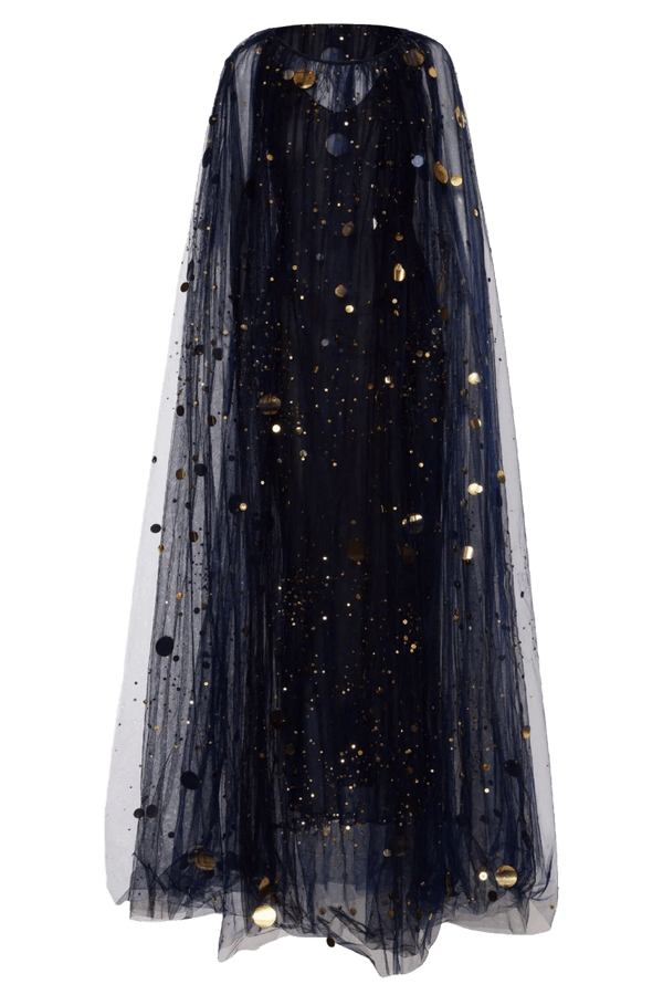 Sequin & Bead Embroidered Firefly Caftan - ALBOUSHIYA - district 5 - dubai - riyadh - abaya - dresses - designers - evening wear - luxury - elegance - craftsmanship - gowns - cocktail dresses - collections - georges