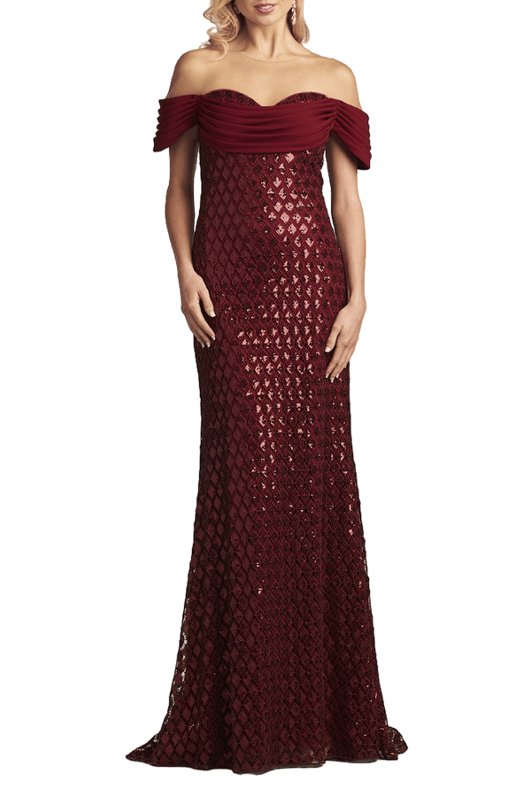 Sequin Lace Illusion Gown - ALBOUSHIYA - district 5 - dubai - riyadh - abaya - dresses - designers - evening wear - luxury - elegance - craftsmanship - gowns - cocktail dresses - collections - georges