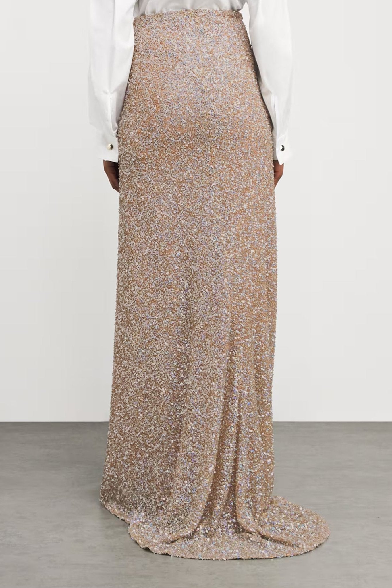 Sequinned Ella Maxi Skirt - ALBOUSHIYA - district 5 - dubai - riyadh - abaya - dresses - designers - evening wear - luxury - elegance - craftsmanship - gowns - cocktail dresses - collections - georges