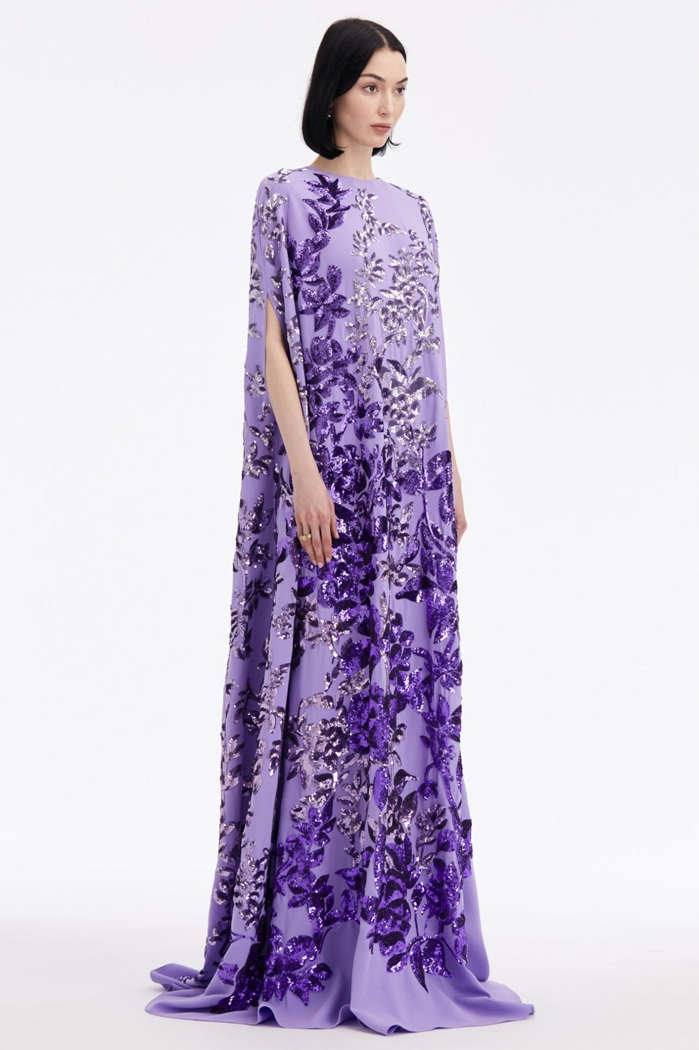 Sequinned Ombré Caftan Dress - ALBOUSHIYA - district 5 - dubai - riyadh - abaya - dresses - designers - evening wear - luxury - elegance - craftsmanship - gowns - cocktail dresses - collections - georges