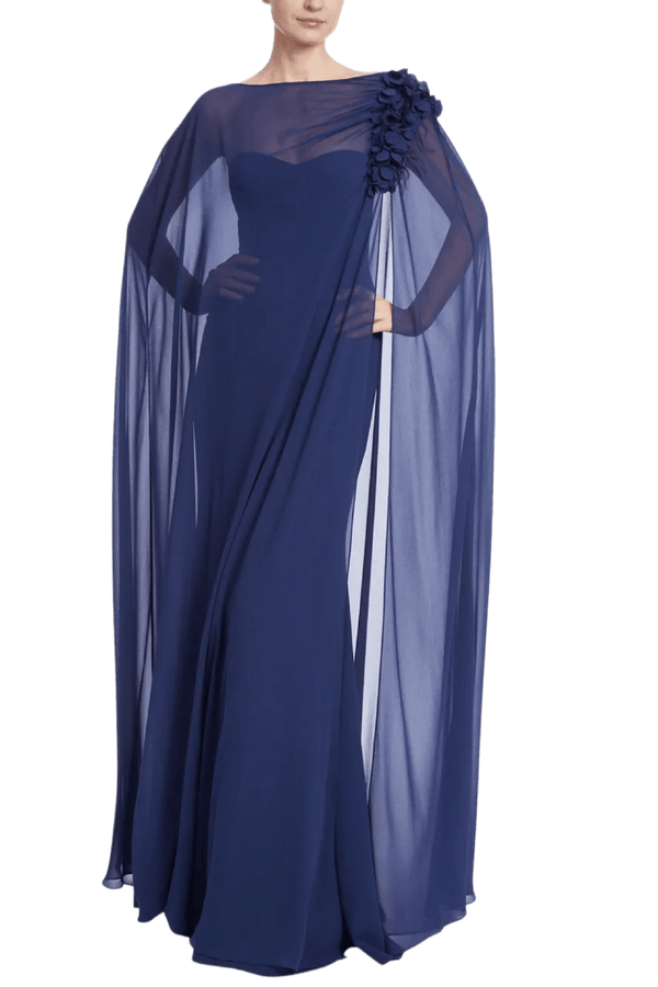 Sheer Georgette Overlay Gown - ALBOUSHIYA - district 5 - dubai - riyadh - abaya - dresses - designers - evening wear - luxury - elegance - craftsmanship - gowns - cocktail dresses - collections - georges