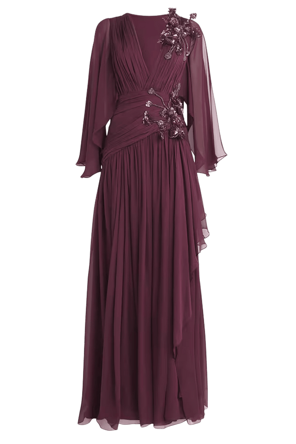 Silk Crystal - Embellished Gown - ALBOUSHIYA - district 5 - dubai - riyadh - abaya - dresses - designers - evening wear - luxury - elegance - craftsmanship - gowns - cocktail dresses - collections - georges