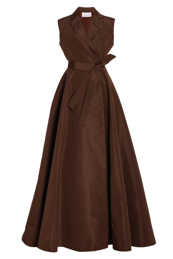 Silk Trench Gown - ALBOUSHIYA - district 5 - dubai - riyadh - abaya - dresses - designers - evening wear - luxury - elegance - craftsmanship - gowns - cocktail dresses - collections - georges