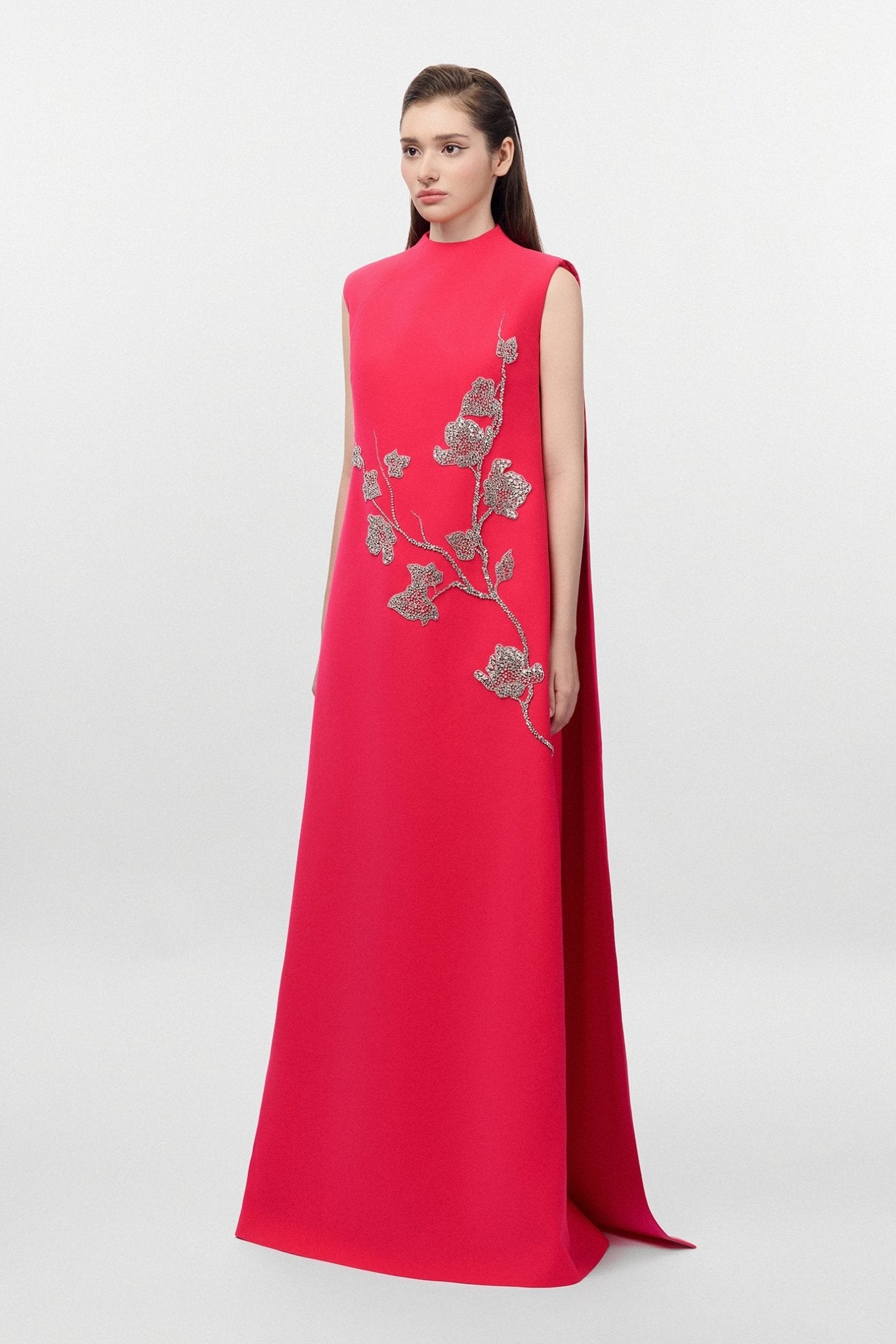 Sleeveless A - Line Dress - ALBOUSHIYA - district 5 - dubai - riyadh - abaya - dresses - designers - evening wear - luxury - elegance - craftsmanship - gowns - cocktail dresses - collections - georges