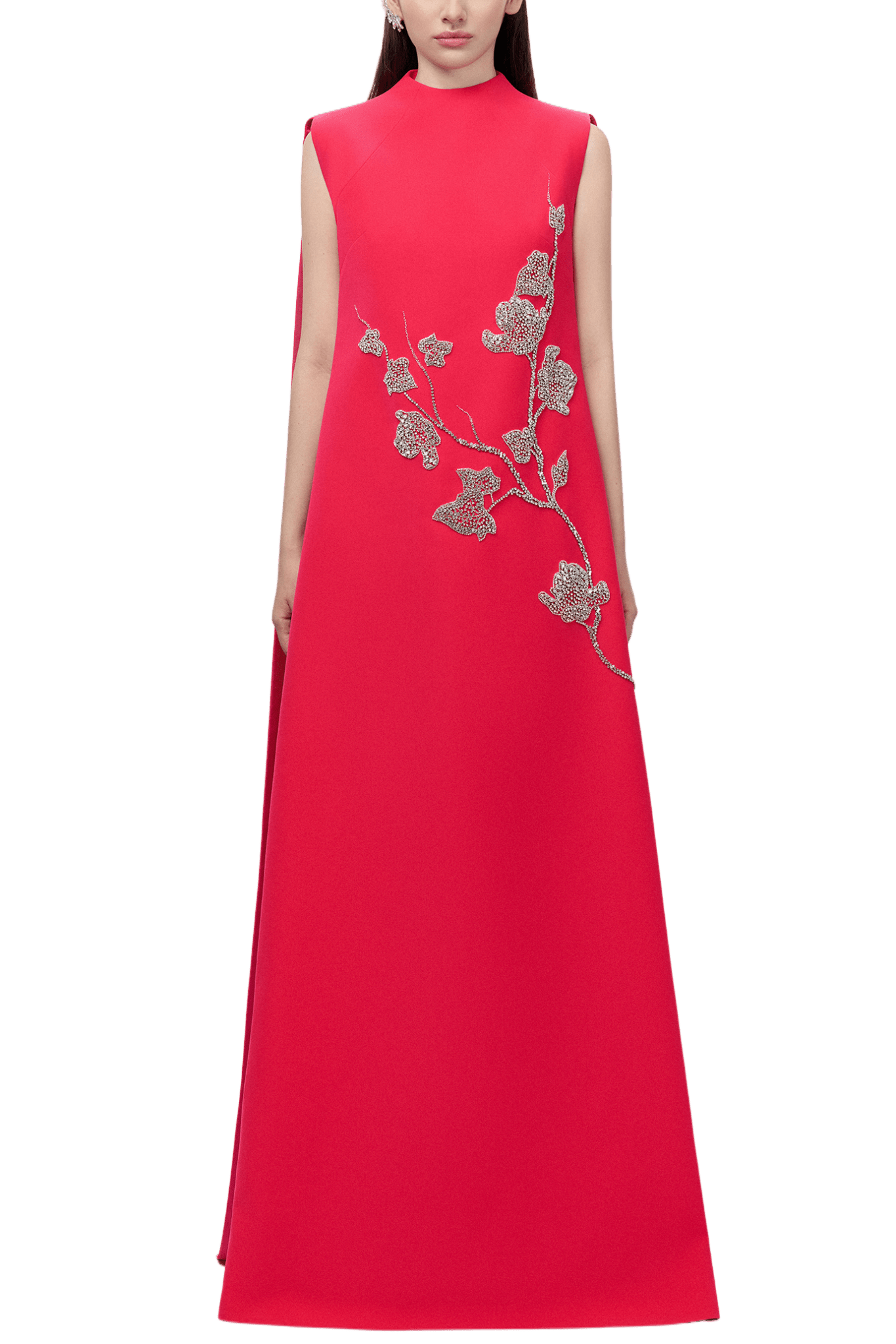 Sleeveless A - Line Dress - ALBOUSHIYA - district 5 - dubai - riyadh - abaya - dresses - designers - evening wear - luxury - elegance - craftsmanship - gowns - cocktail dresses - collections - georges