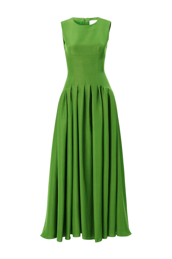Sleeveless Boat - Neck Maxi Dress - ALBOUSHIYA - district 5 - dubai - riyadh - abaya - dresses - designers - evening wear - luxury - elegance - craftsmanship - gowns - cocktail dresses - collections - georges